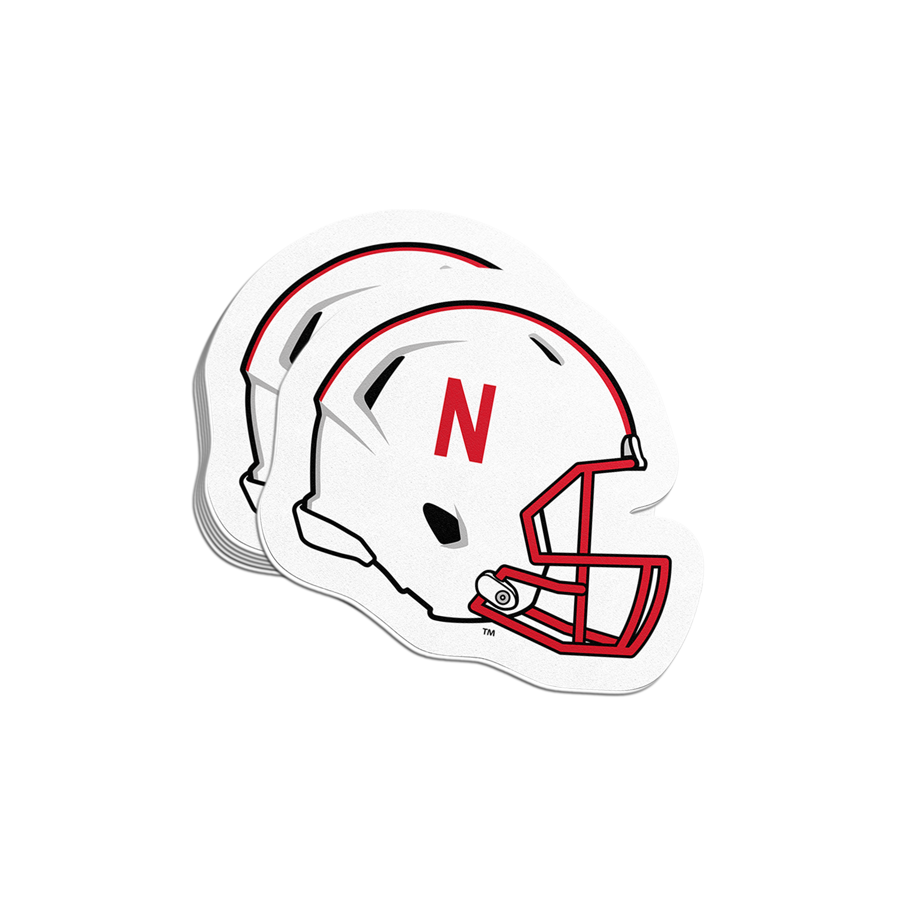 Rugged N Helmet Sticker - Medium - Nebraska Cornhuskers