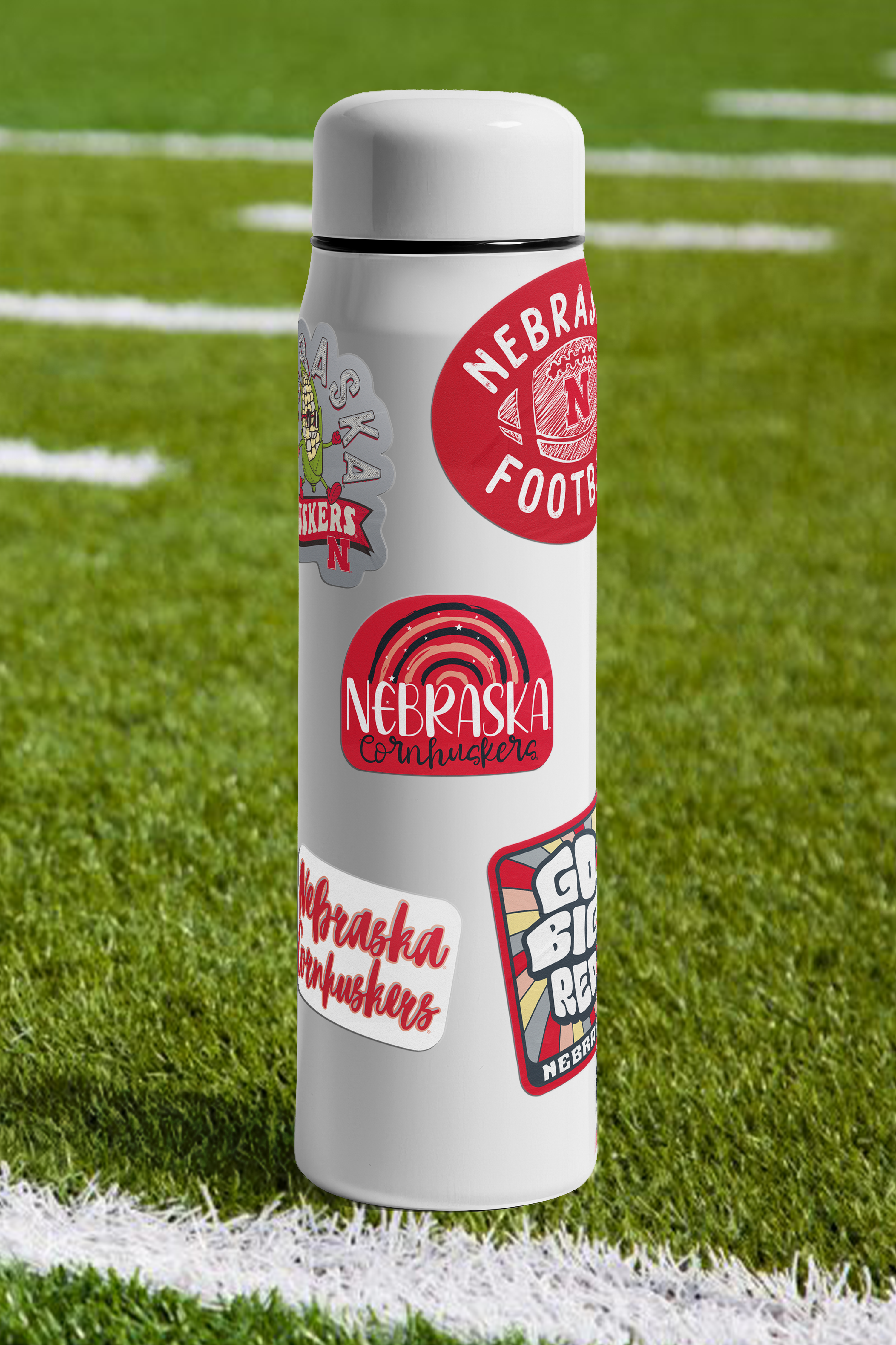 Rugged Rainbow Sticker - Medium - Nebraska Cornhuskers