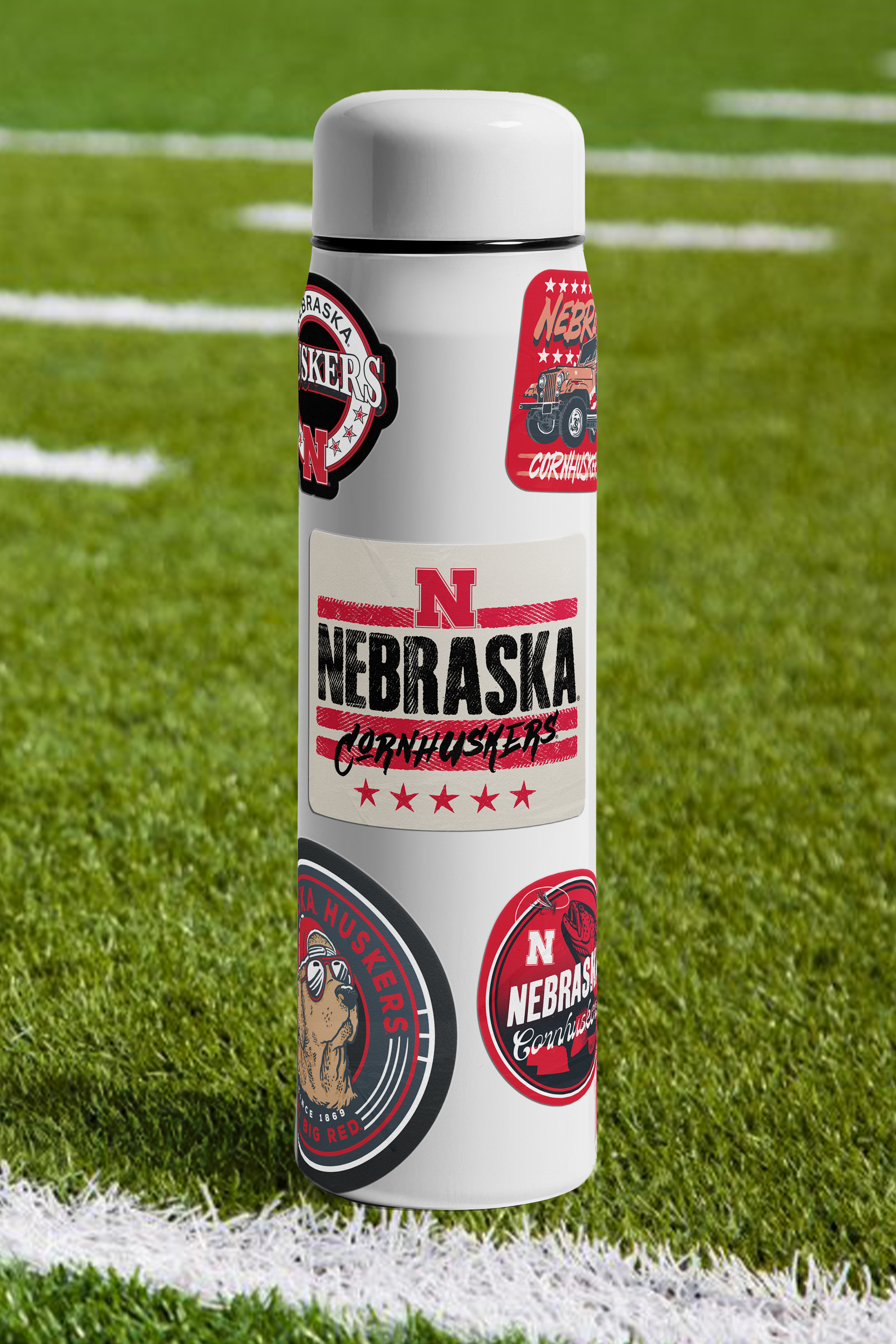 Rugged Tactical Sticker - Large - Nebraska Cornhuskers