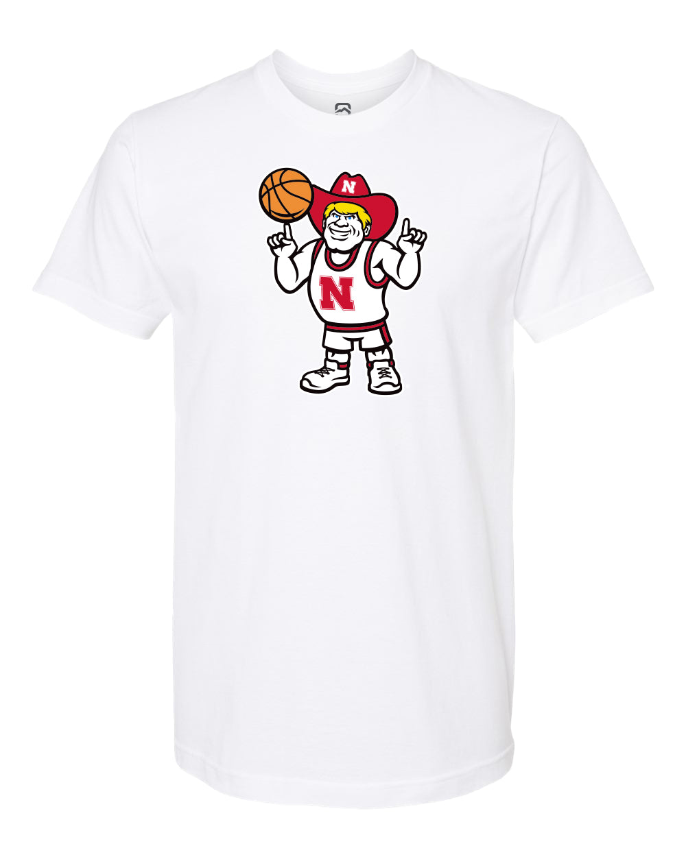 White Basketball Herbie Short Sleeve Tee - Nebraska Cornhuskers