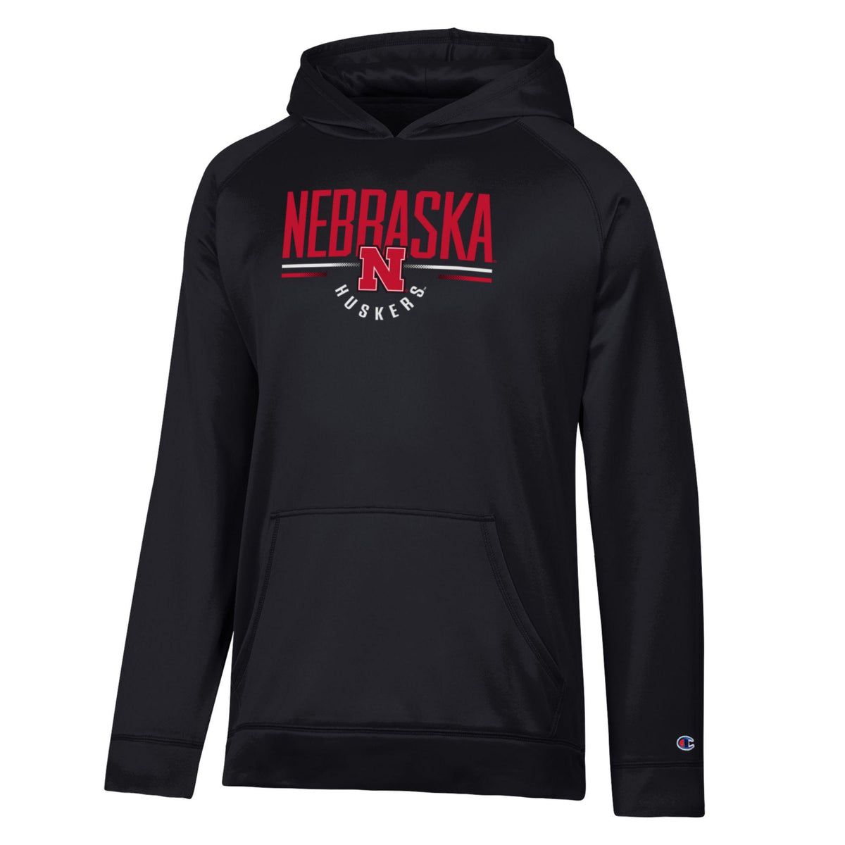 Sideline Star Hoodie in Black - Nebraska Cornhuskers