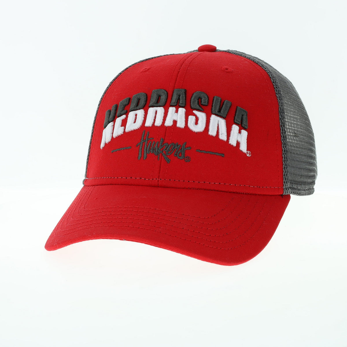 Split Flag Lo-Pro Snapback Trucker Hat, Curved Bill, Snapback - Nebraska Cornhuskers
