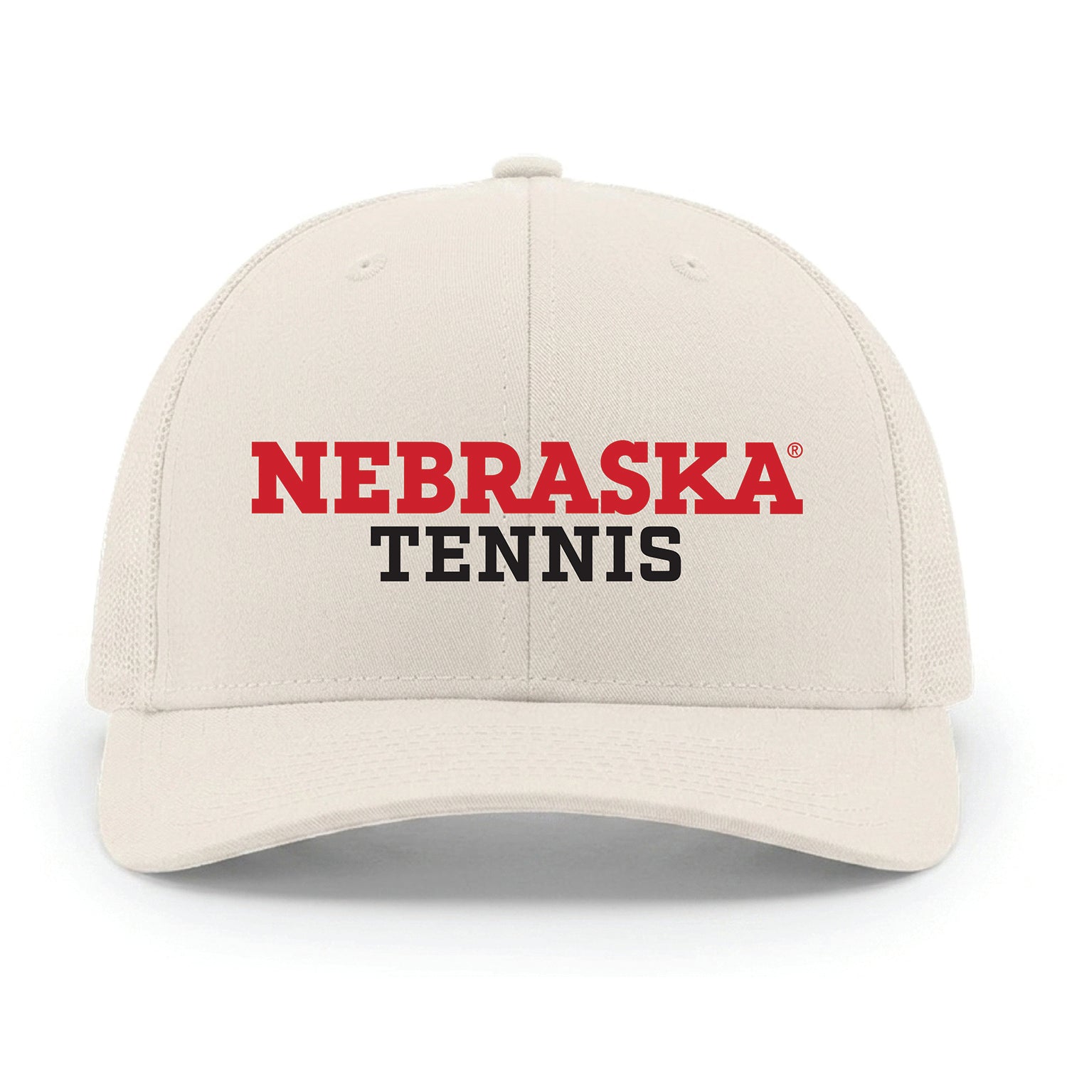 Tennis Trucker Hat, Snapback, Curved Bill - Nebraska Cornhuskers