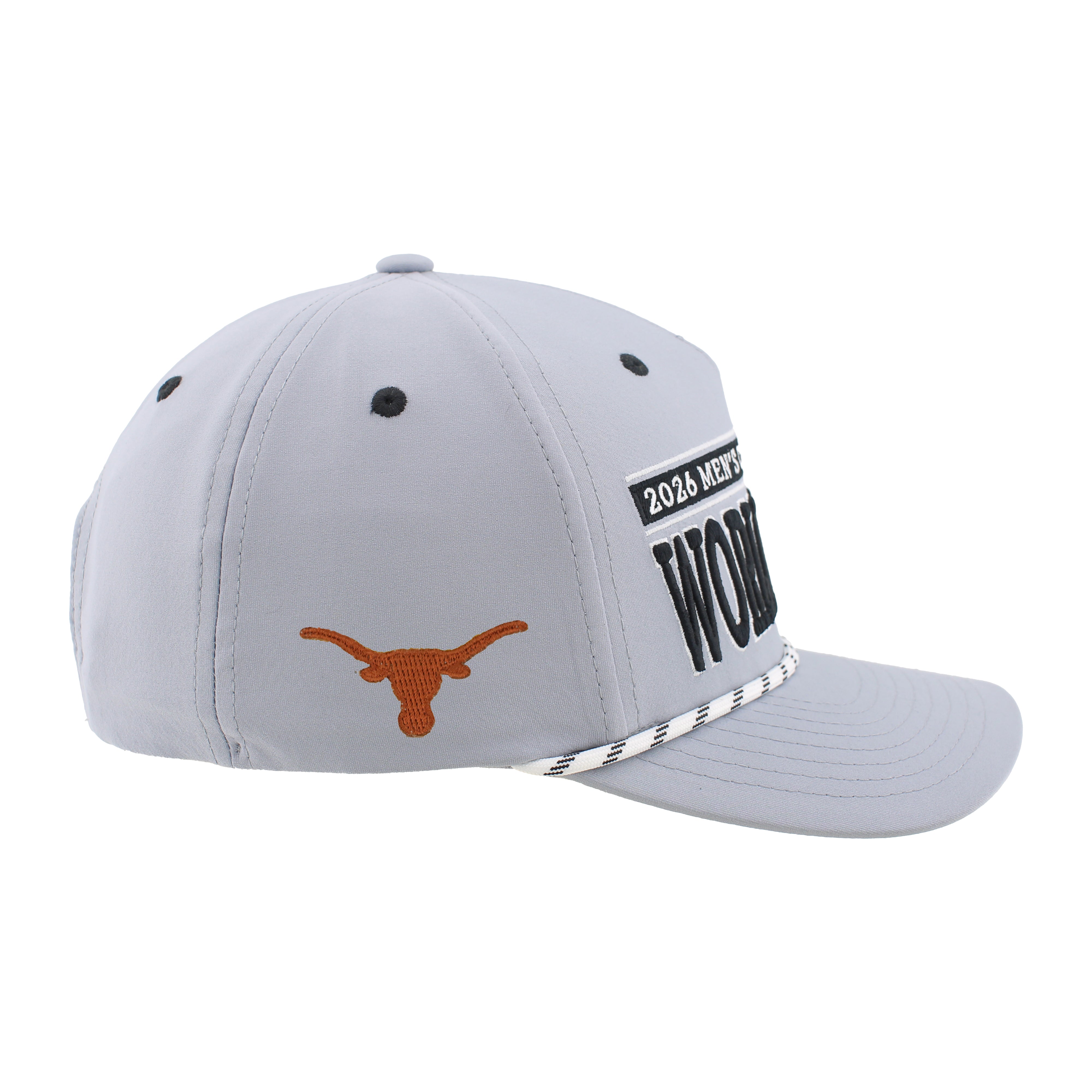 Texas 2026 CWS Grey Rope Hat, Curved Bill, Snapback - Nebraska Cornhuskers