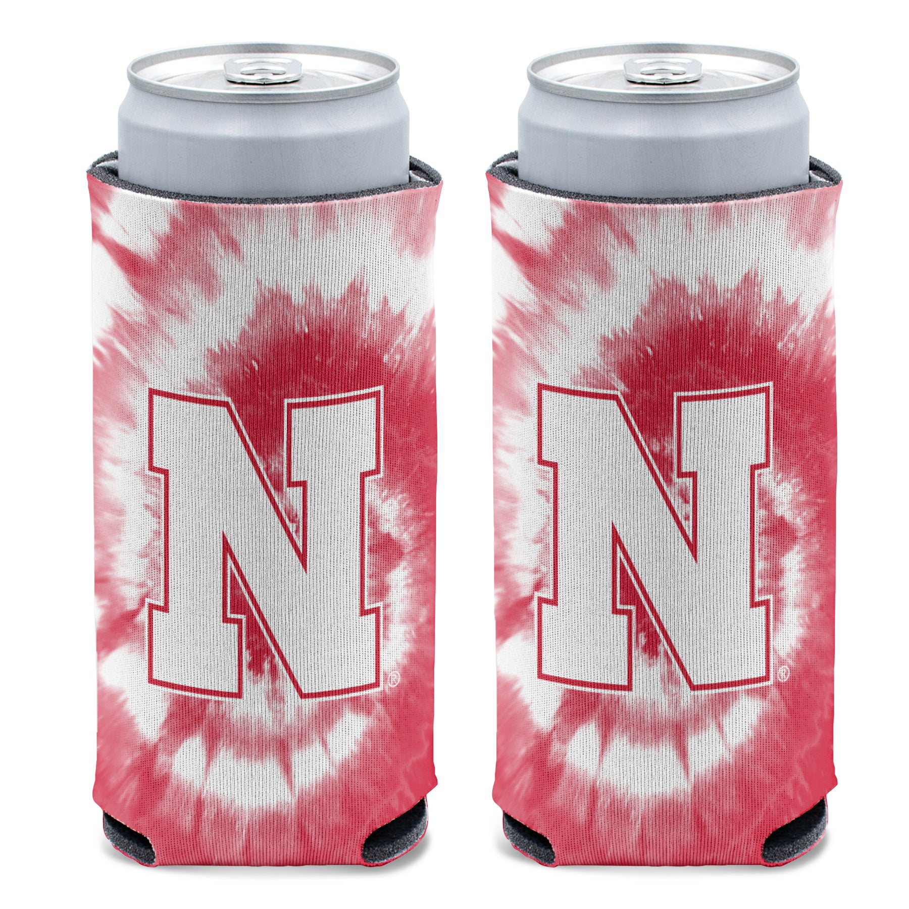 Tie-Dye 12oz Slim Can Cooler Koozie - Nebraska Cornhuskers