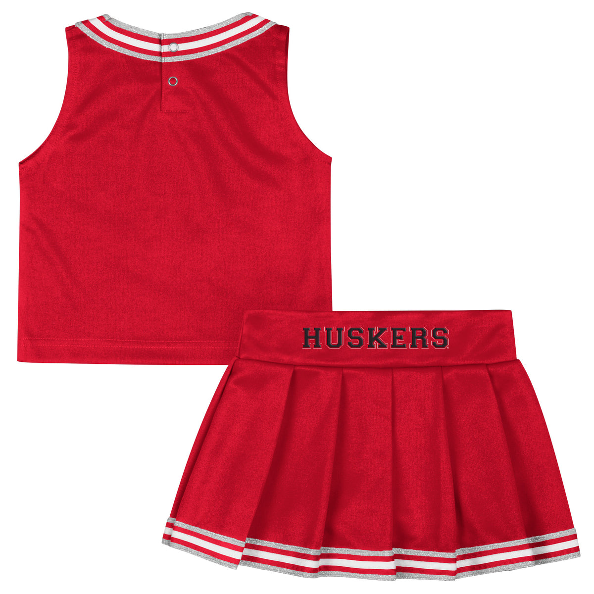 Toddler Lollipop Park Cheer Set in Red and Black - Nebraska Cornhuskers