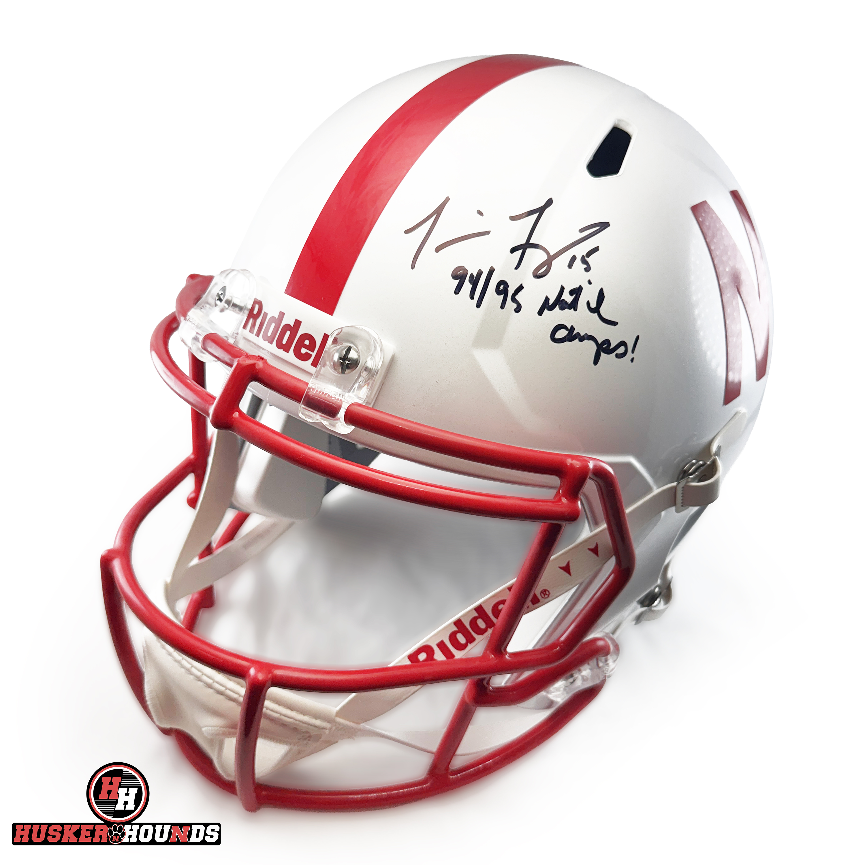 cornhuskers football helmet image Tommie Frazier Autographed Full Sized Speed Replica Riddell Helmet