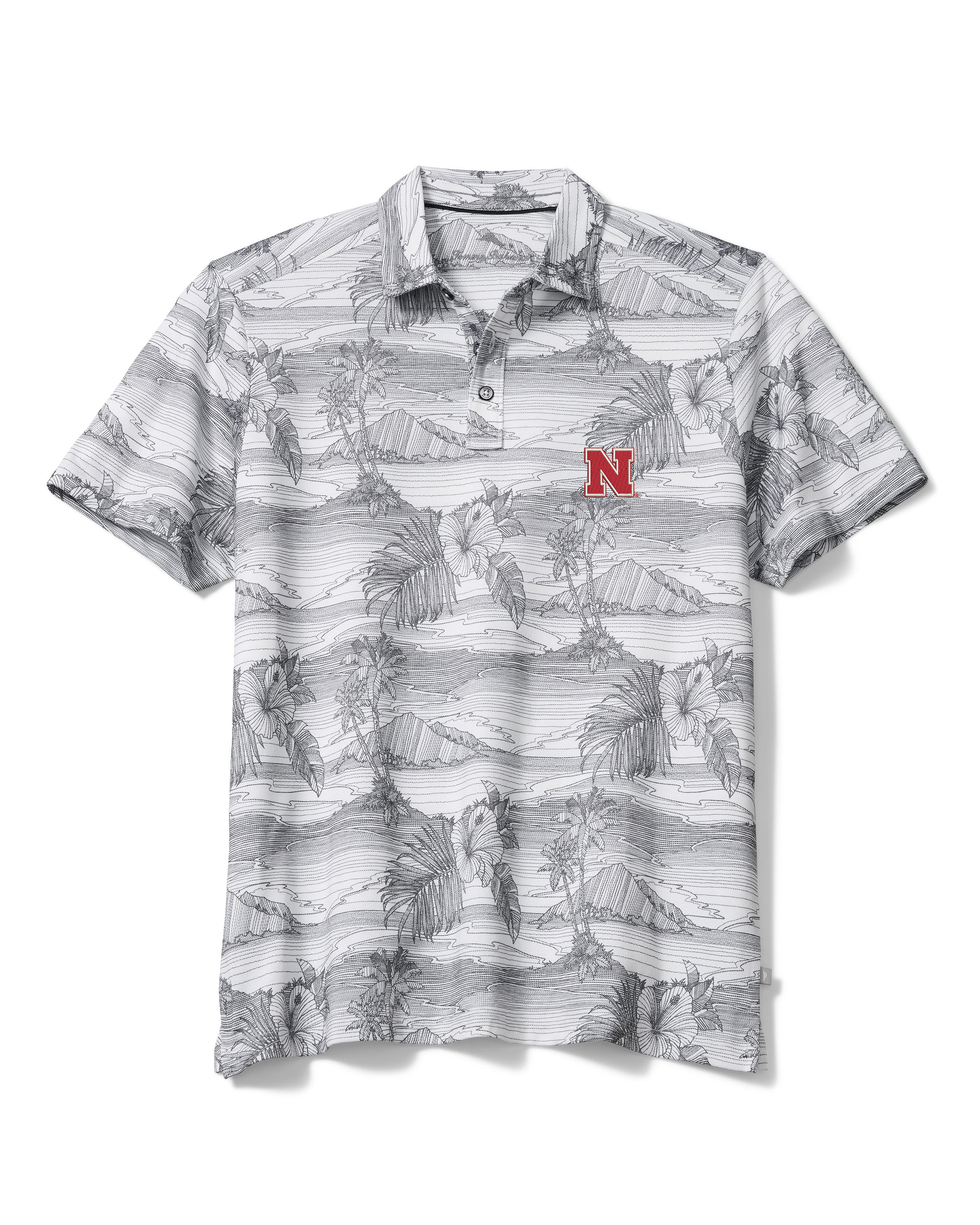 Tommy Bahama Nebraska Huskers Corsica Coast Polo in Black