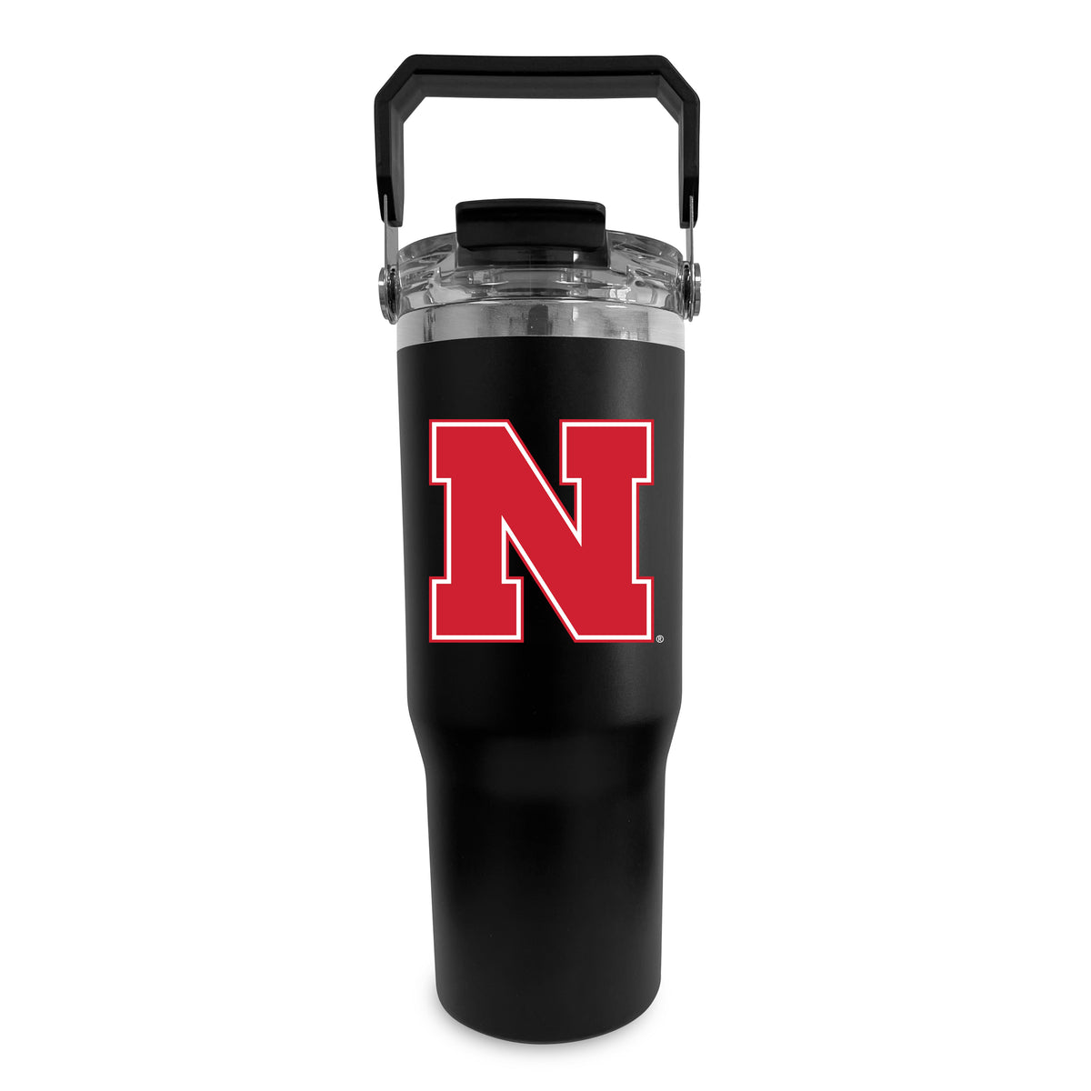 Soft-Touch Top Carry Handle Huskers Flip-Straw Tumbler