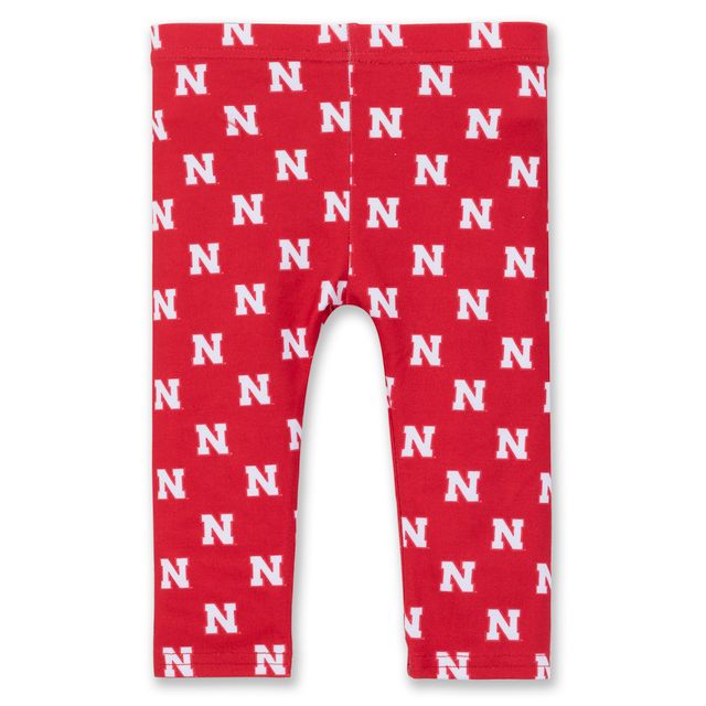 ZooZatZ Infant Girls Cornhusker All Over Leggings