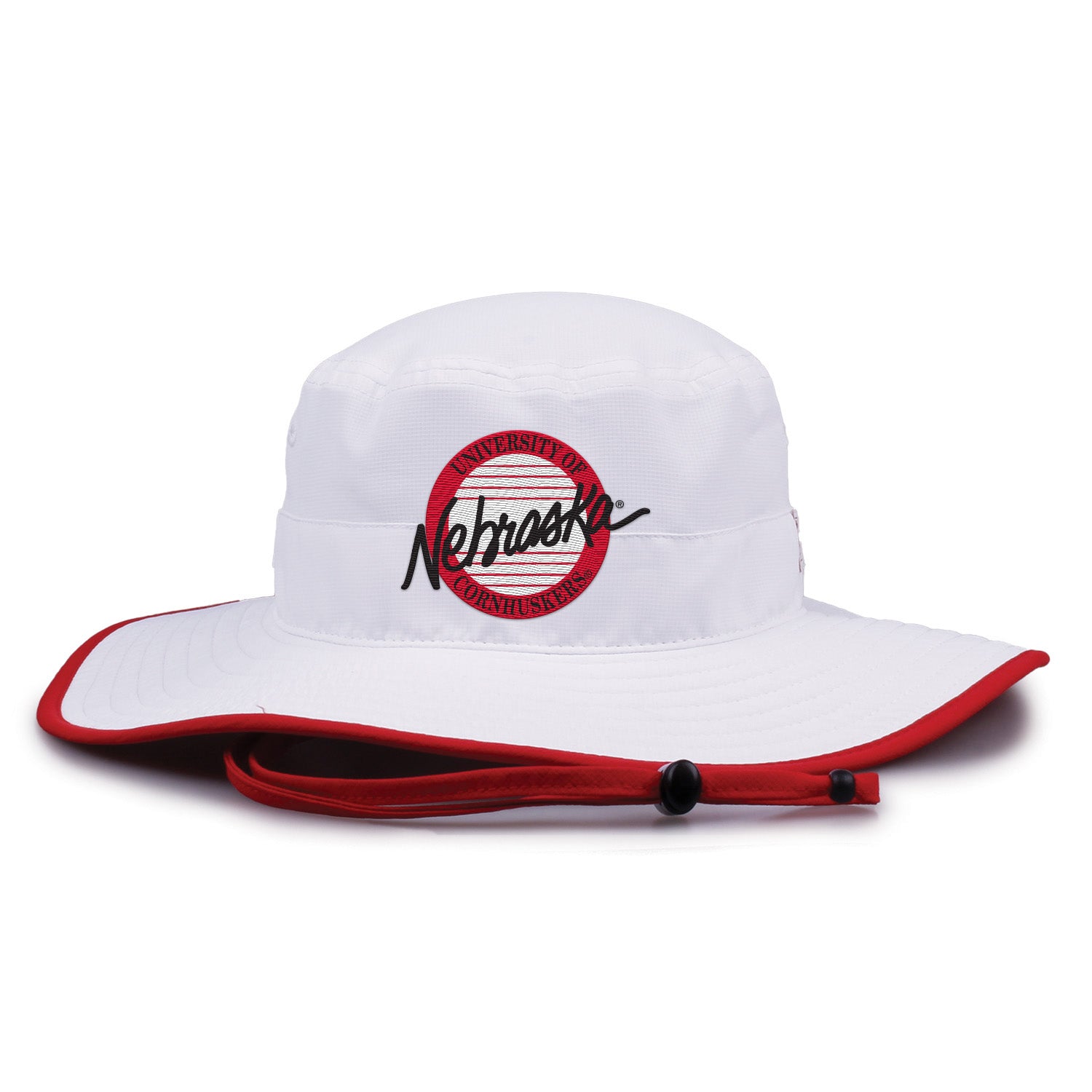 Ultralight Boonie in White Bucket Hat - Nebraska Cornhuskers