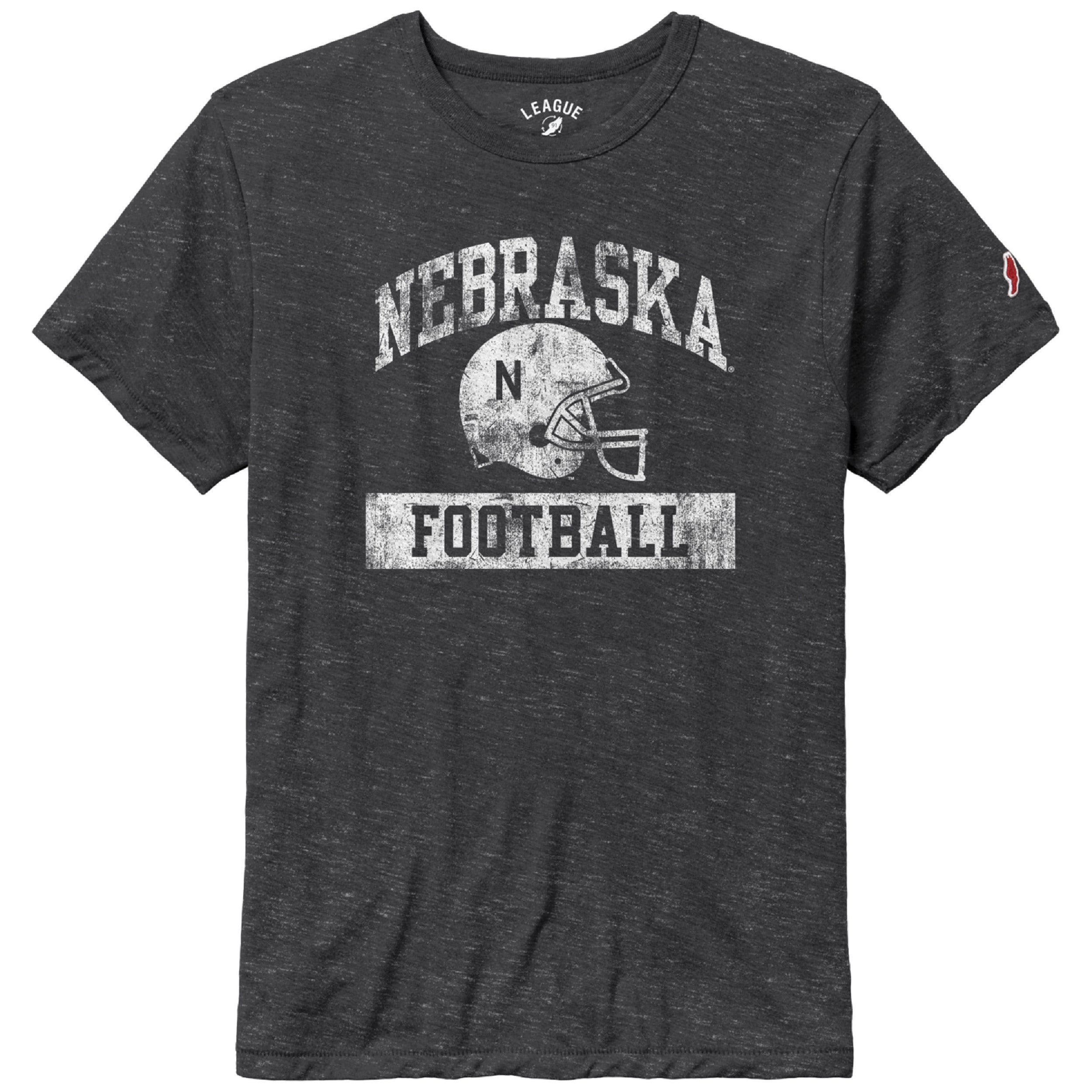 Victory Falls Helmet in Grey Short Sleeve Tee - Nebraska Cornhuskers