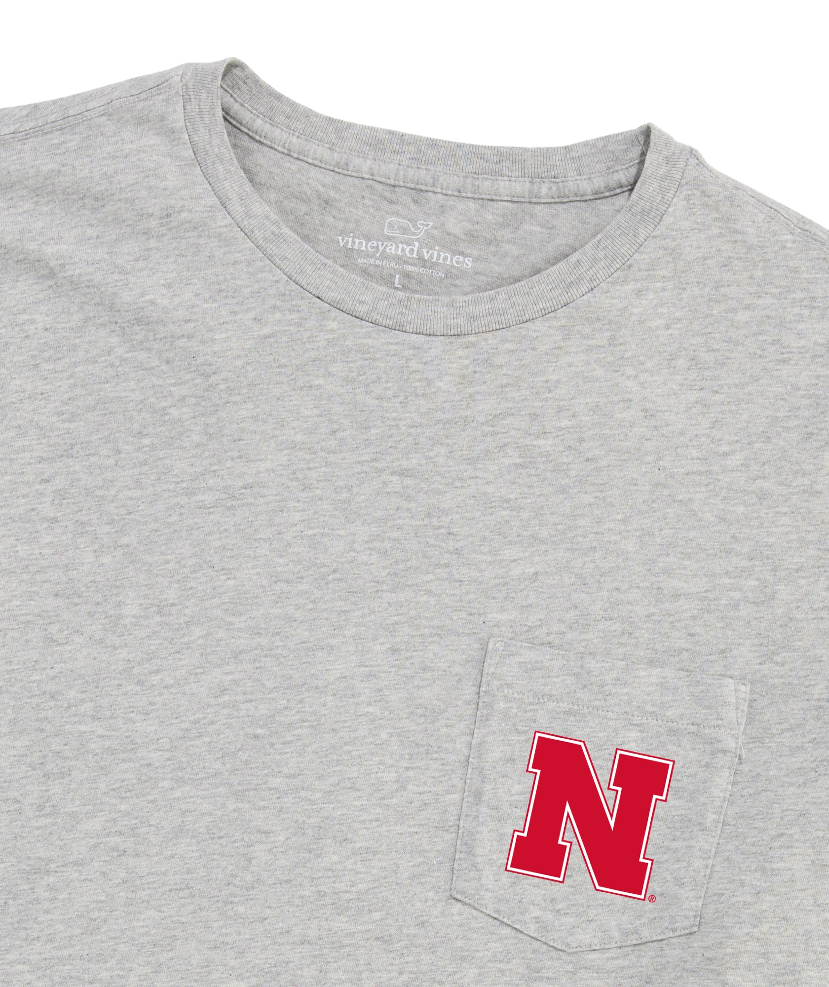 Vineyard Vines Short Sleeve Whale Tee - Nebraska Cornhuskers