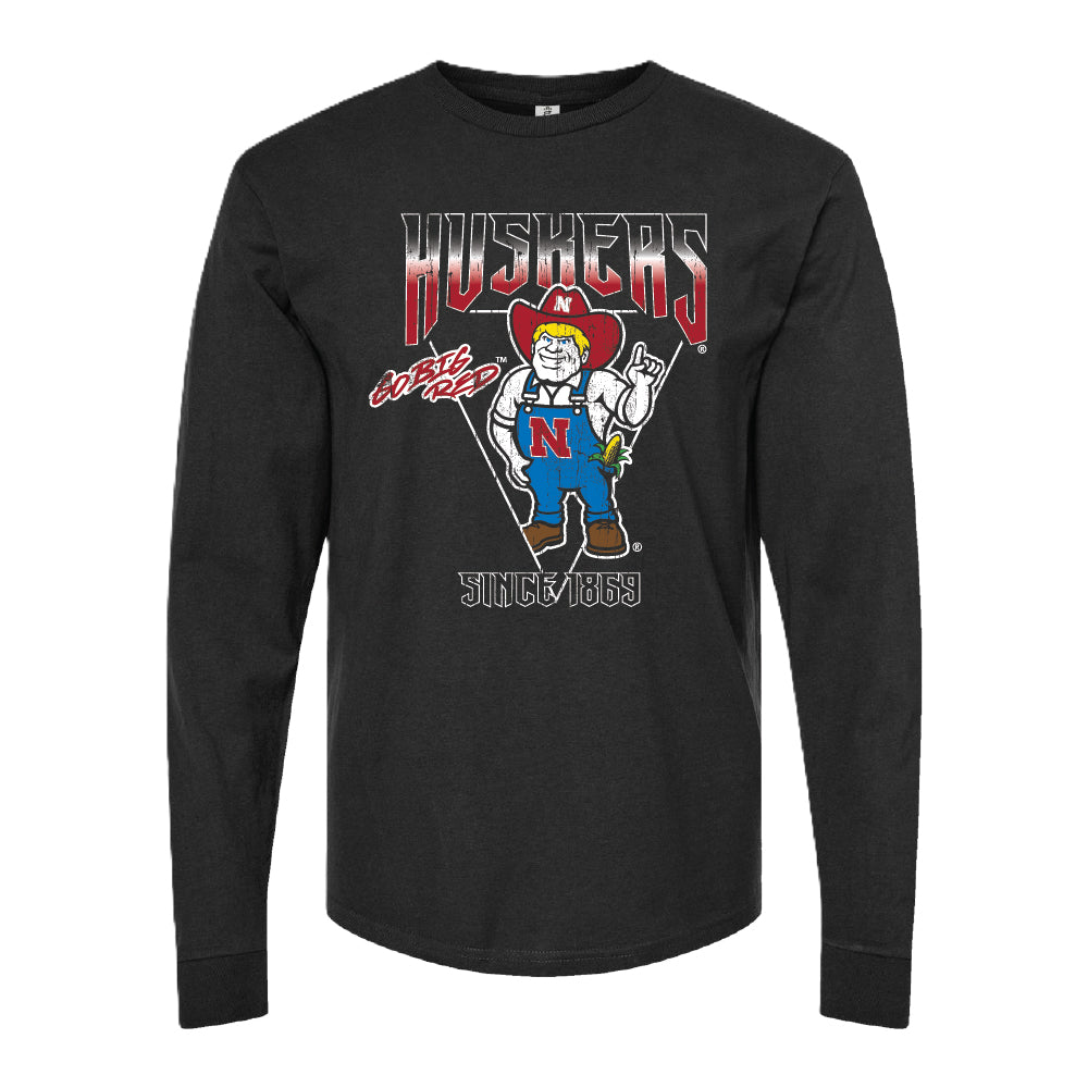 Vintage Herbie Huskers Black Long Sleeve Tee - Nebraska Cornhuskers