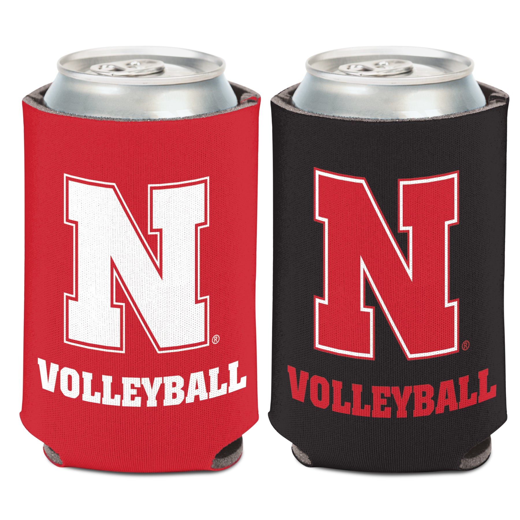 Volleyball Can Koozie - Nebraska Cornhuskers