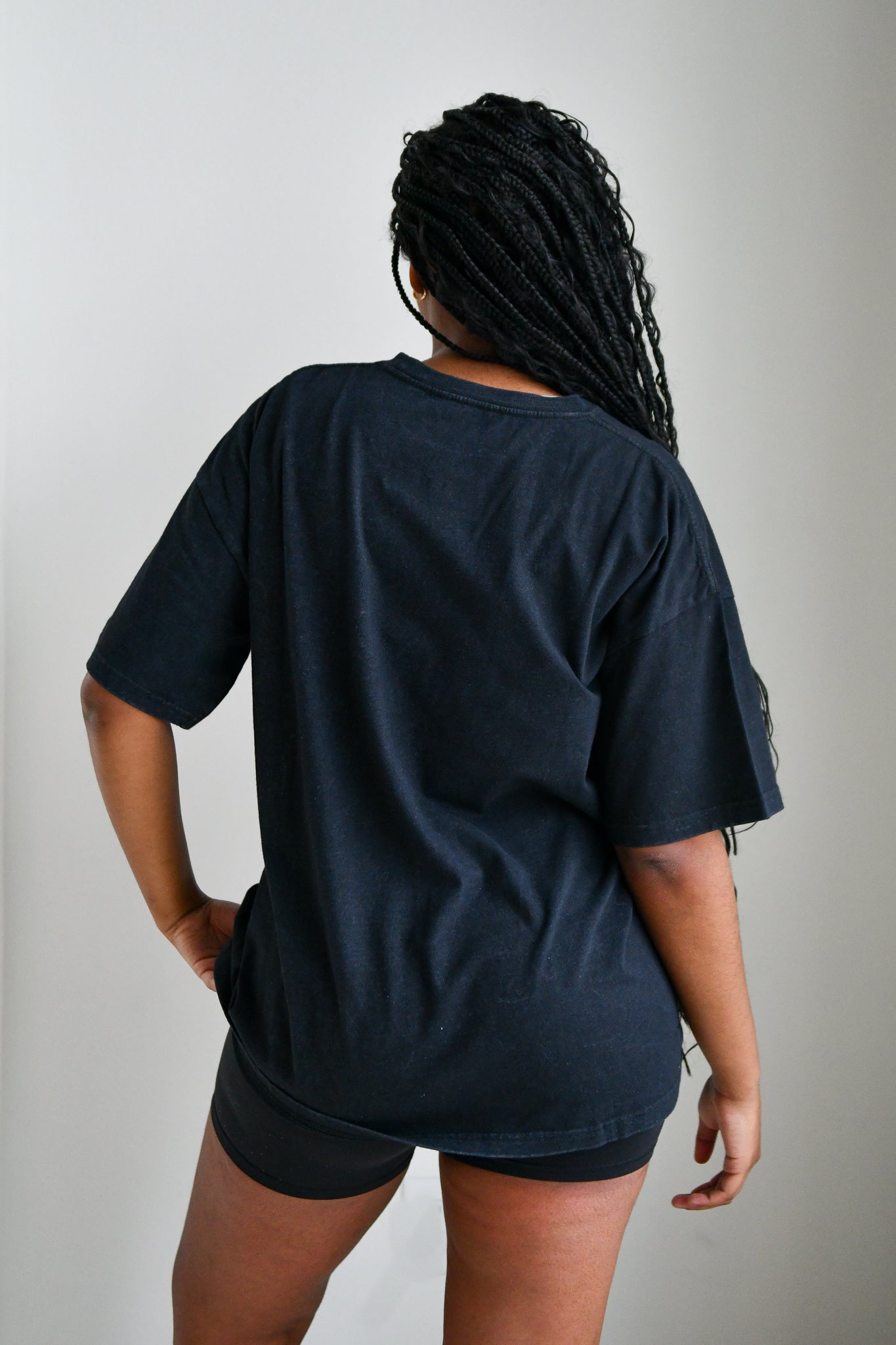 Washed Black Southern Split OS Band Tee - Nebraska Cornhuskers