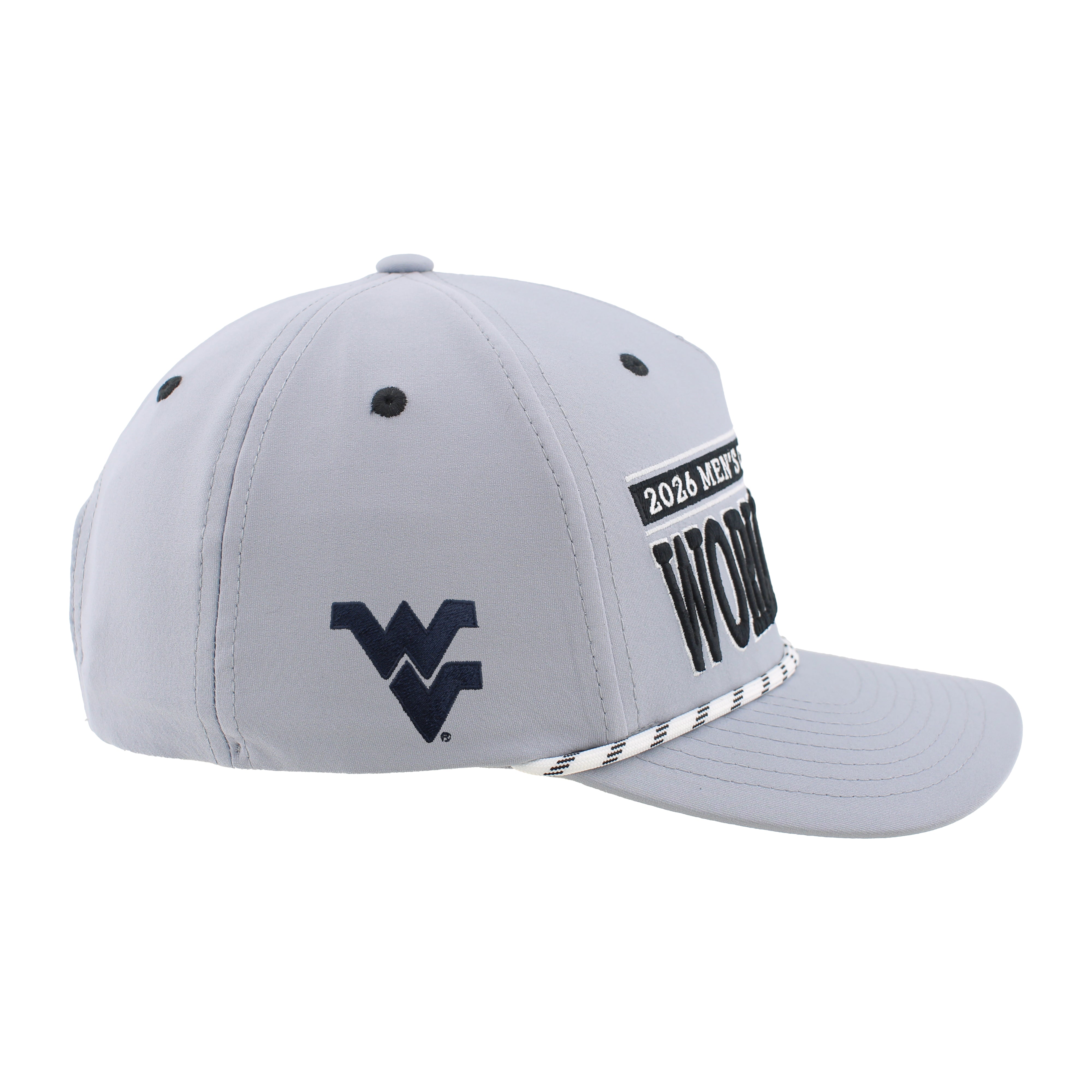 West Virginia 2026 CWS Grey Rope Hat, Curved Bill, Snapback - Nebraska Cornhuskers