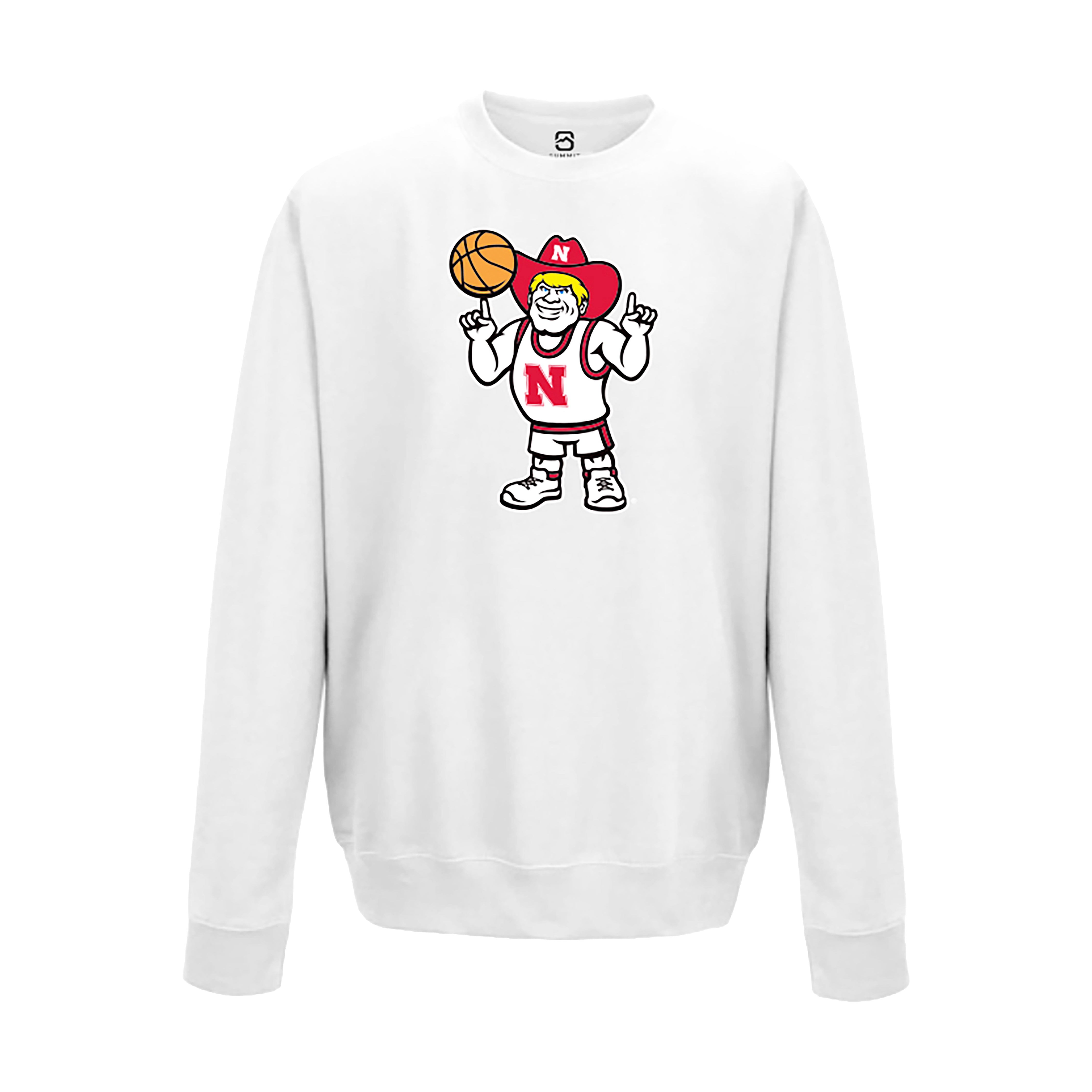 White Basketball Herbie Crew - Nebraska Cornhuskers