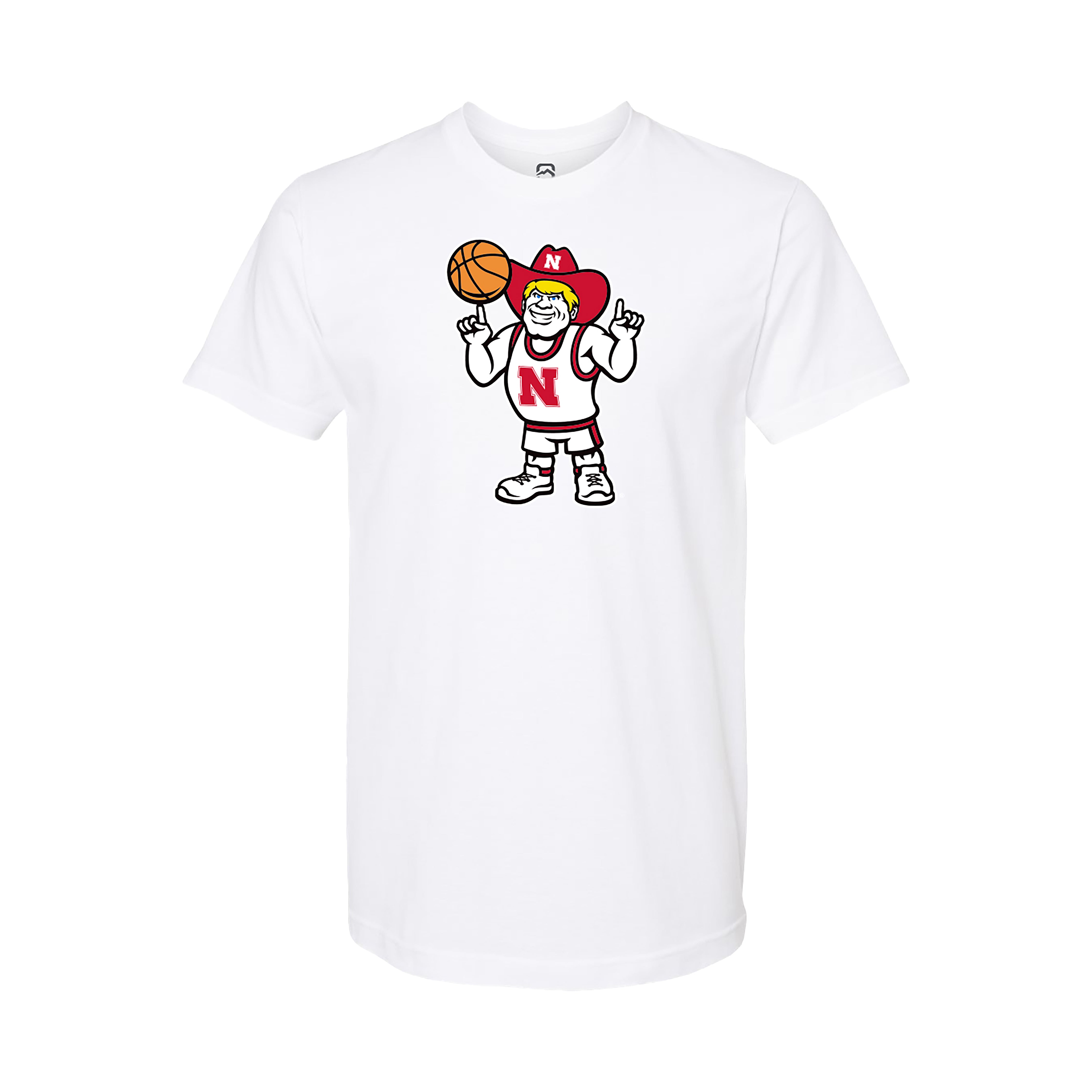 White Basketball Herbie Short Sleeve Tee - Nebraska Cornhuskers