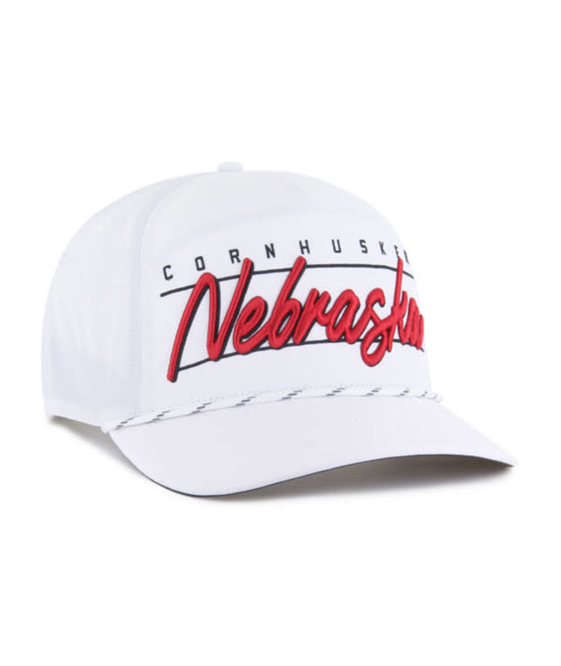 White Condor '47 Hitch Rope Hat, Pre-Curved Bill, Snapback - Nebraska Cornhuskers