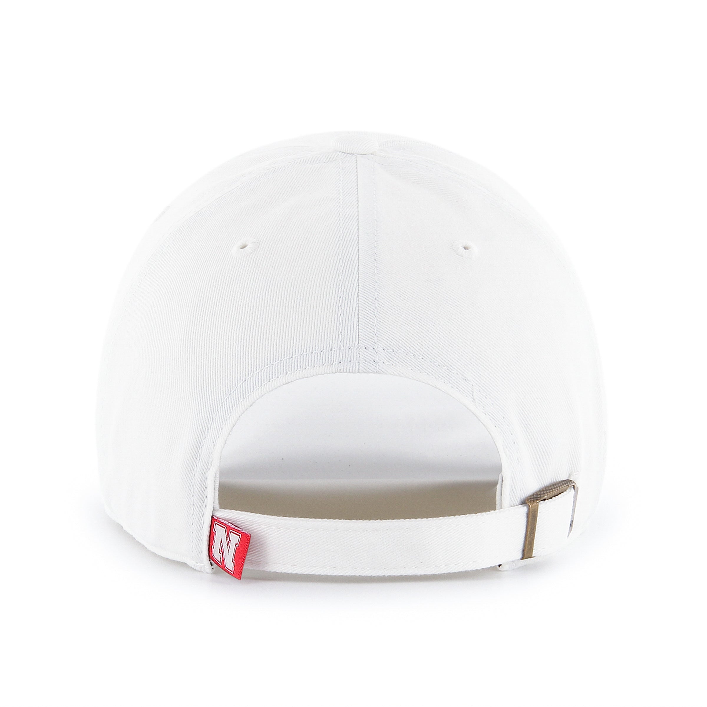White N '47 Clean Up Hat, Curved Bill, Strapback - Nebraska Cornhuskers