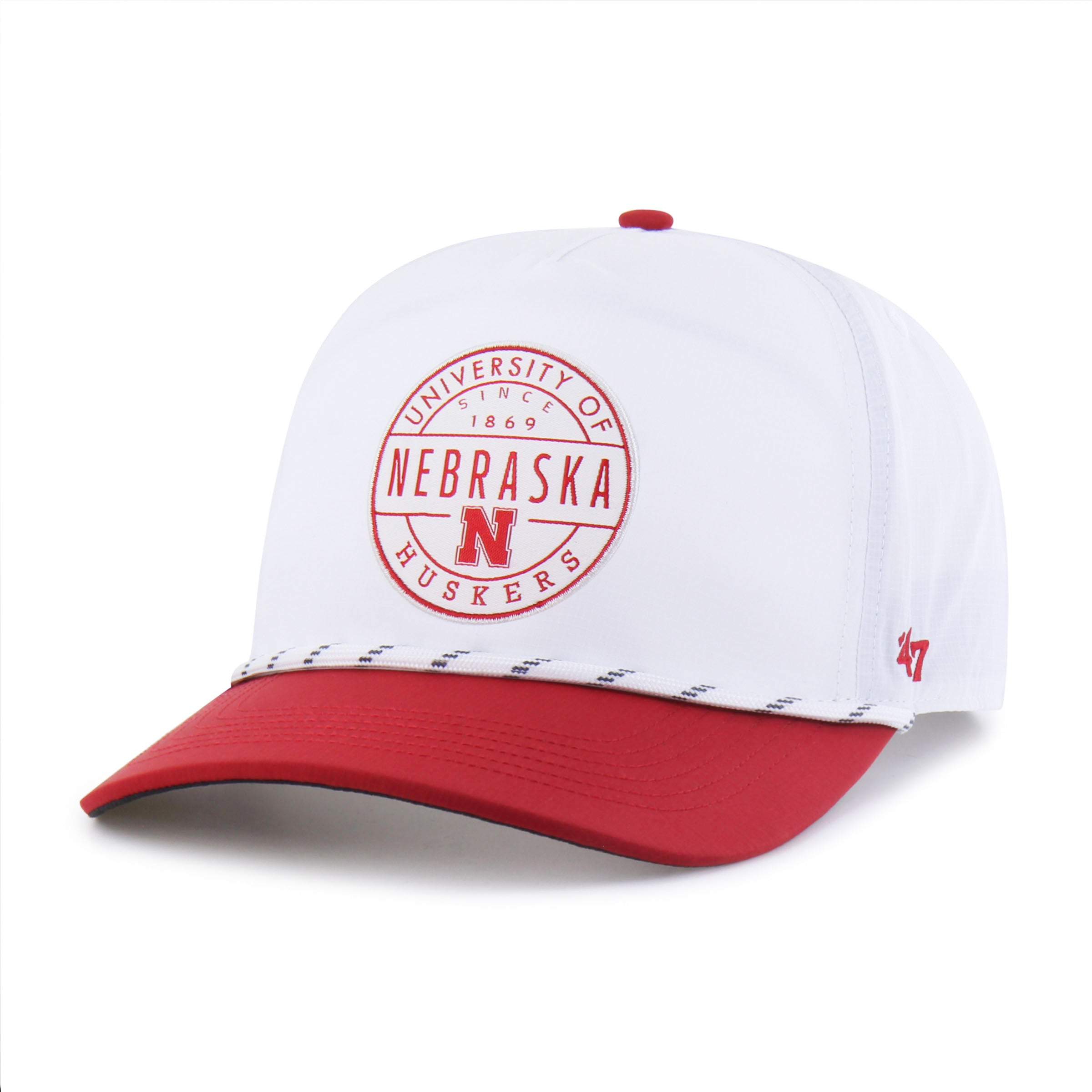 White Suburbia Tt '47 Hitch Hat, Curved Bill, Snapback - Nebraska Cornhuskers