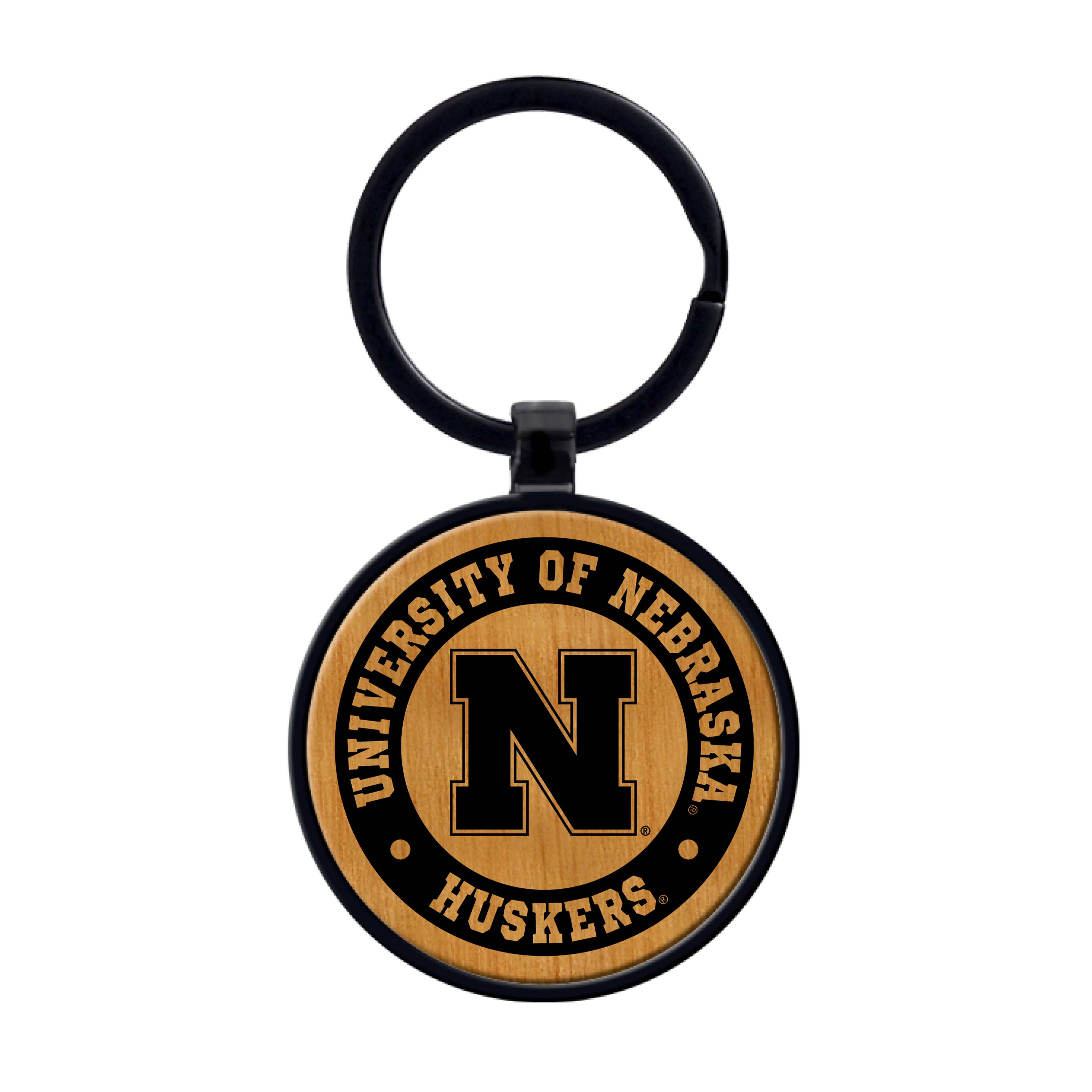 Wooden Key Chain - Nebraska Cornhuskers