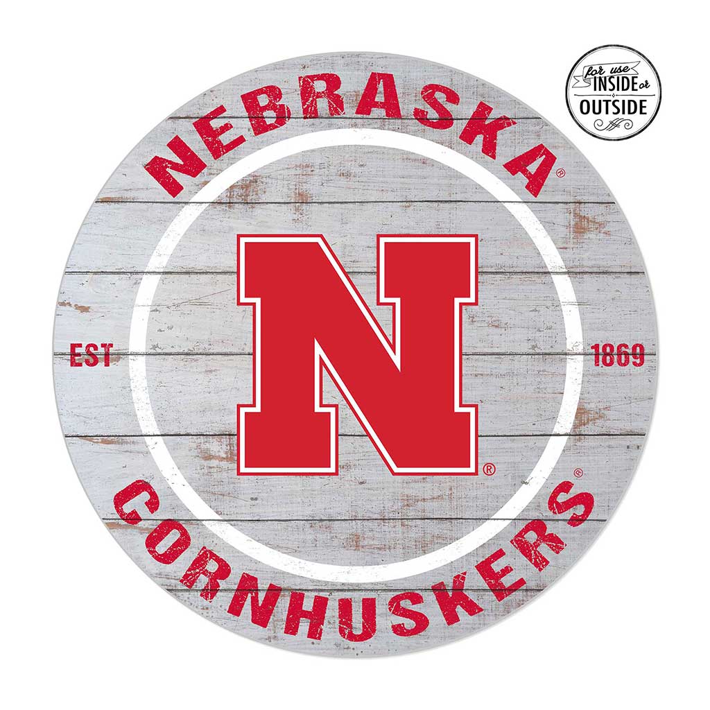 Sign Vintage Wash - Nebraska Cornhuskers