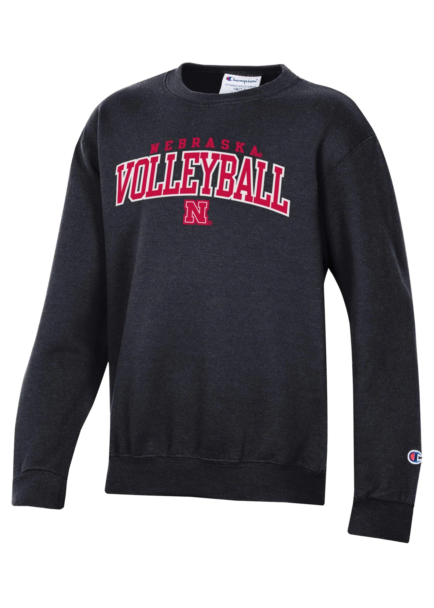 Youth Volleyball Arch Wordmark Crewneck Sweatshirt