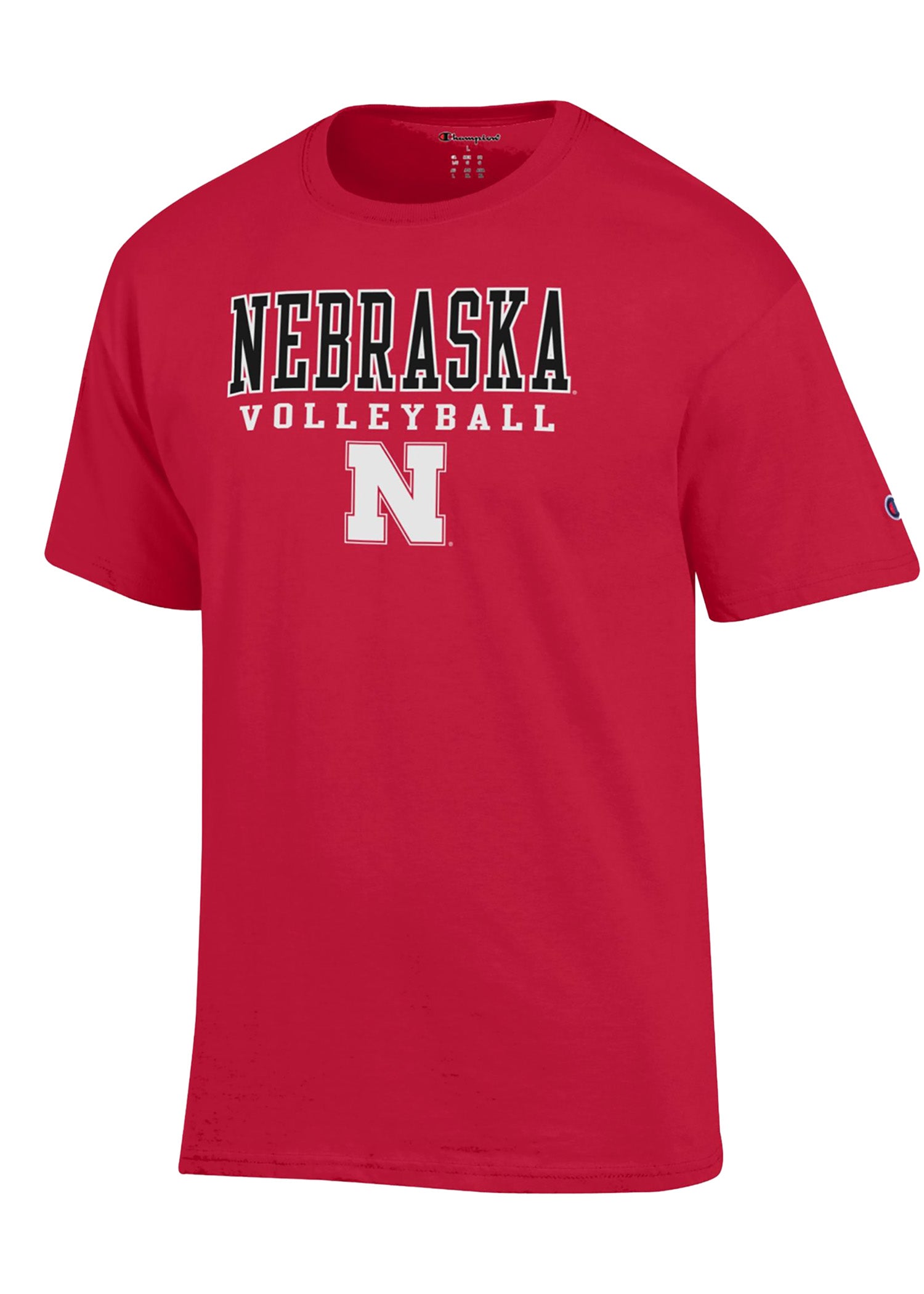 Stacked Volleyball Wordmark w/ Block “N” Short Sleeve Tee