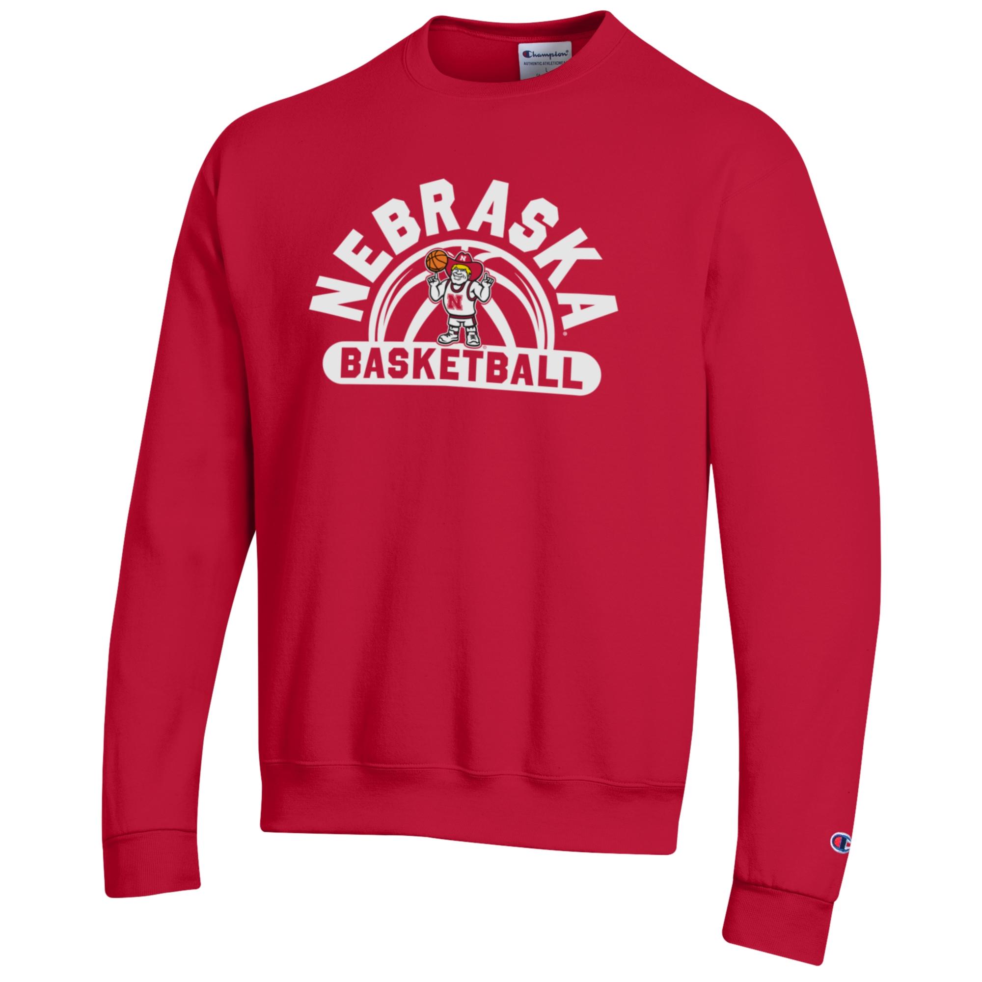 Red Nebraska Herbie Basketball Crew - Nebraska Cornhuskers
