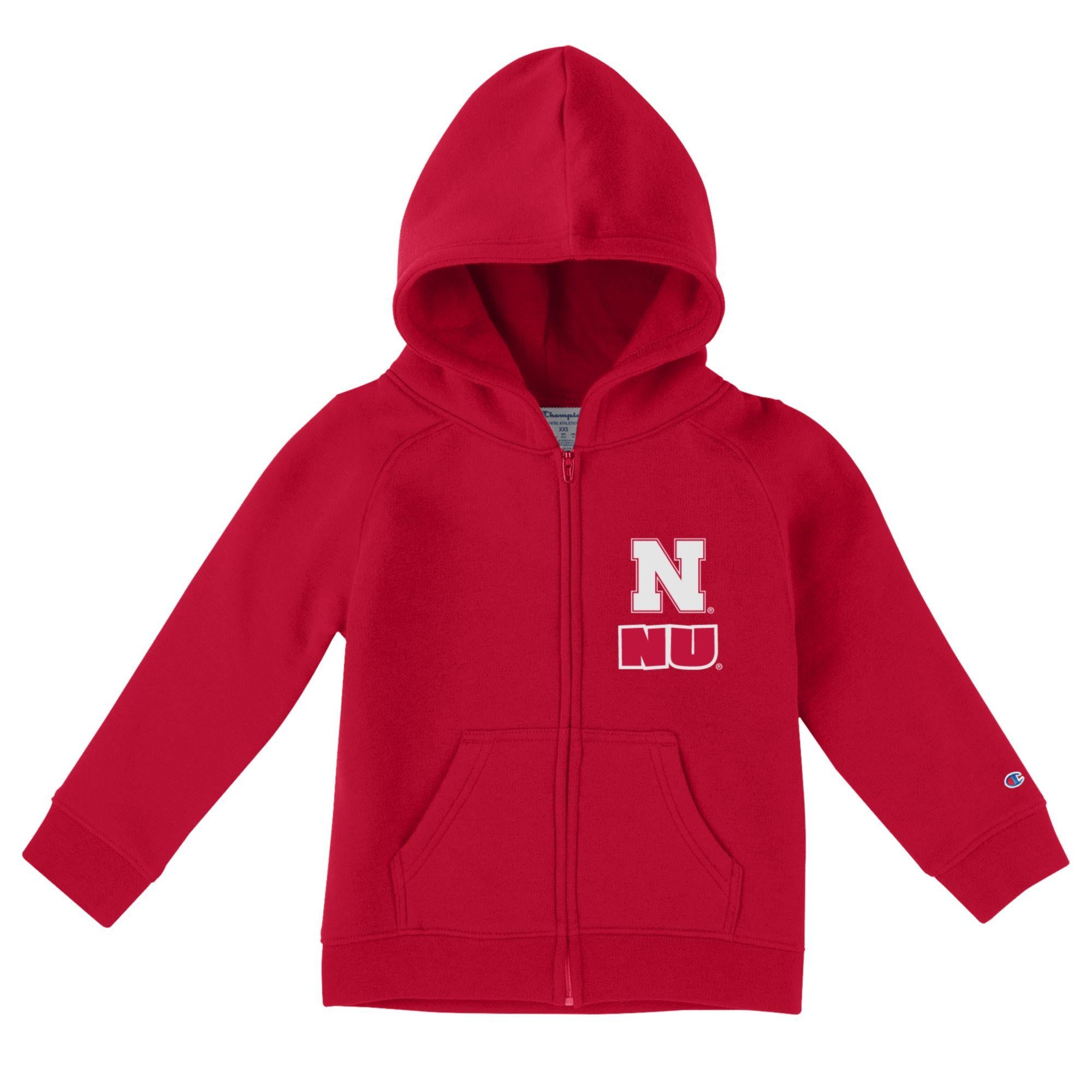 Huskers Nebraska Champion Full Zip Fleece Hoodie