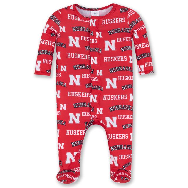 ZooZatZ Baby Nebraska Cornhuskers All Over Print Sleeper