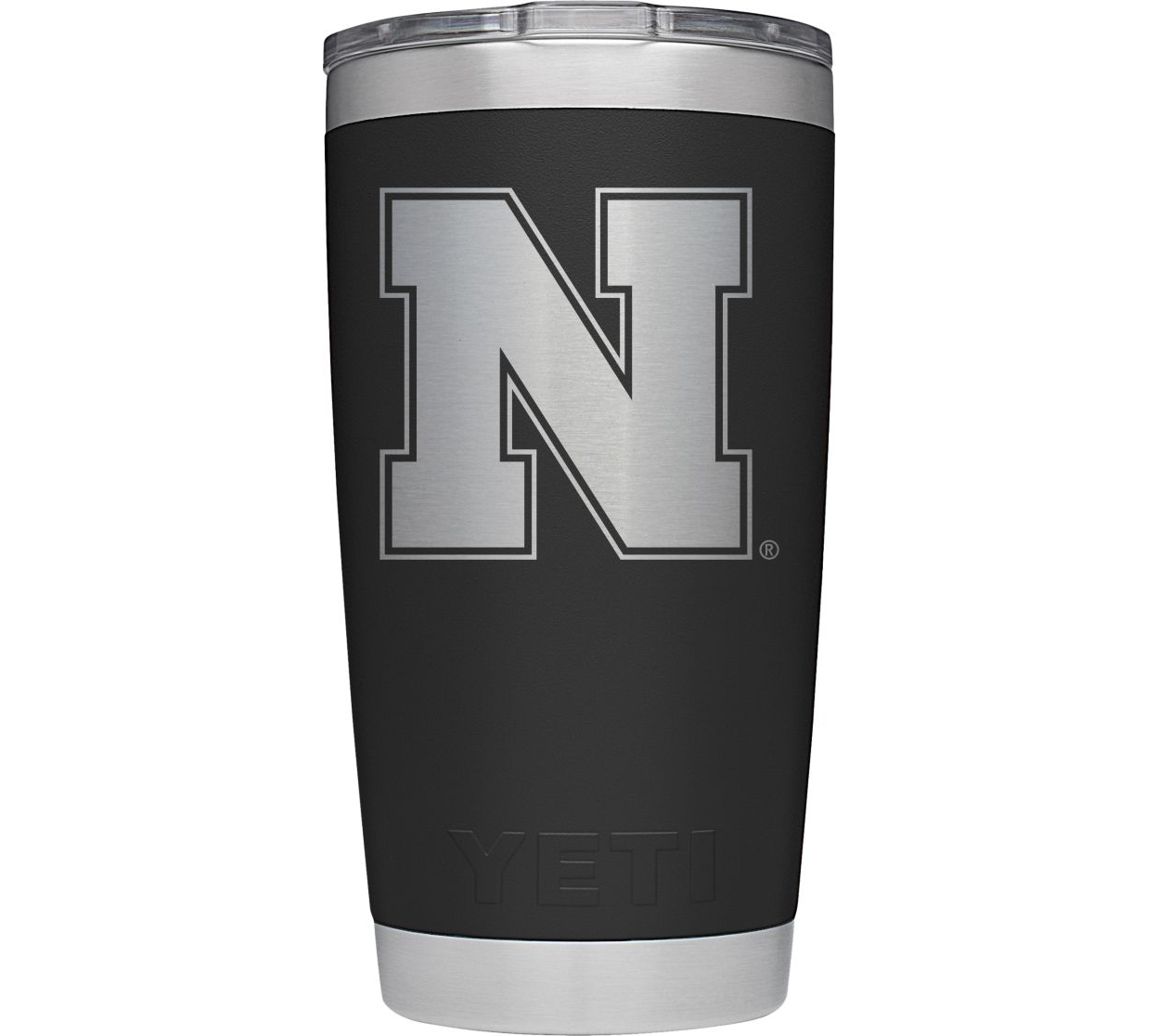 YETI Rambler 20oz Tumbler with Magslider Lid in Black Nebraska Cornhuskers