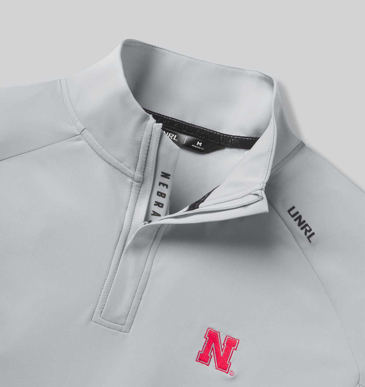 UNRL Highlands Quarter Zip in Mist - Nebraska Cornhuskers