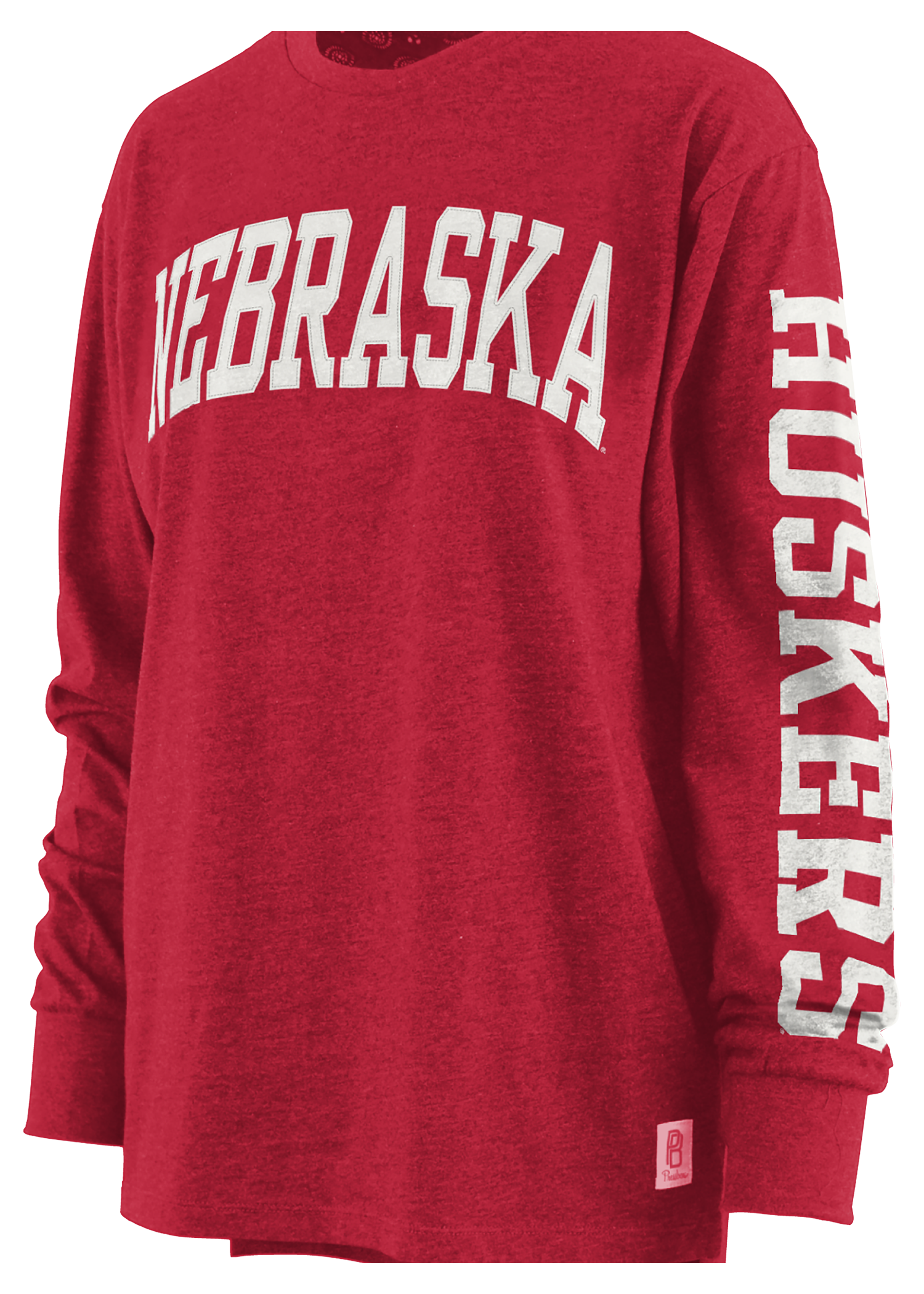 Heathered Nebraska Huskers Two-Hit Canyon Long Sleeve T-Shirt