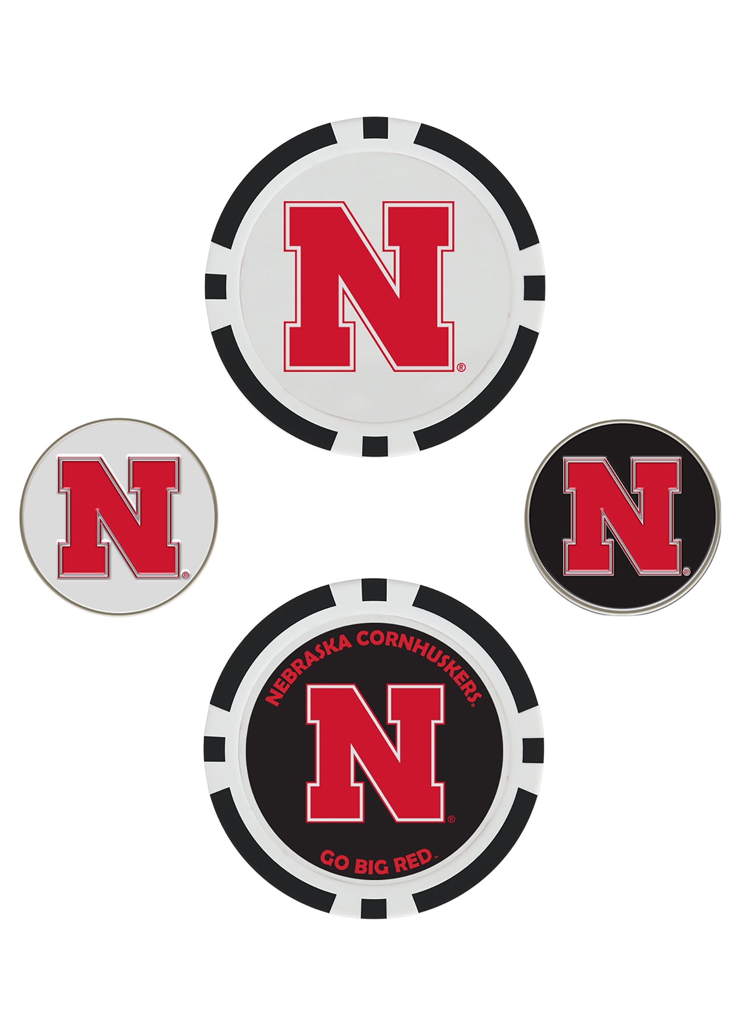 Nebraska Huskers Ball Marker Set 4pc