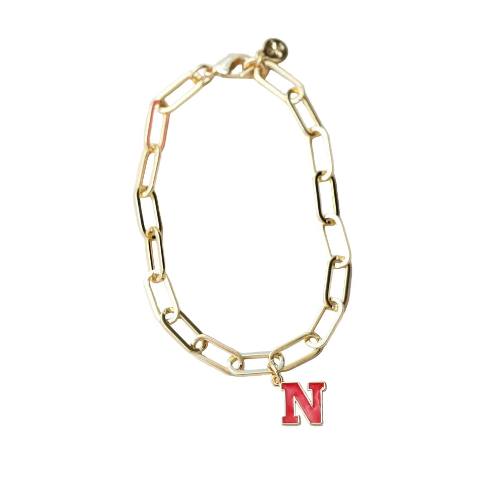 UNIVERSITY OF NEBRASKA CHARM BRACELET