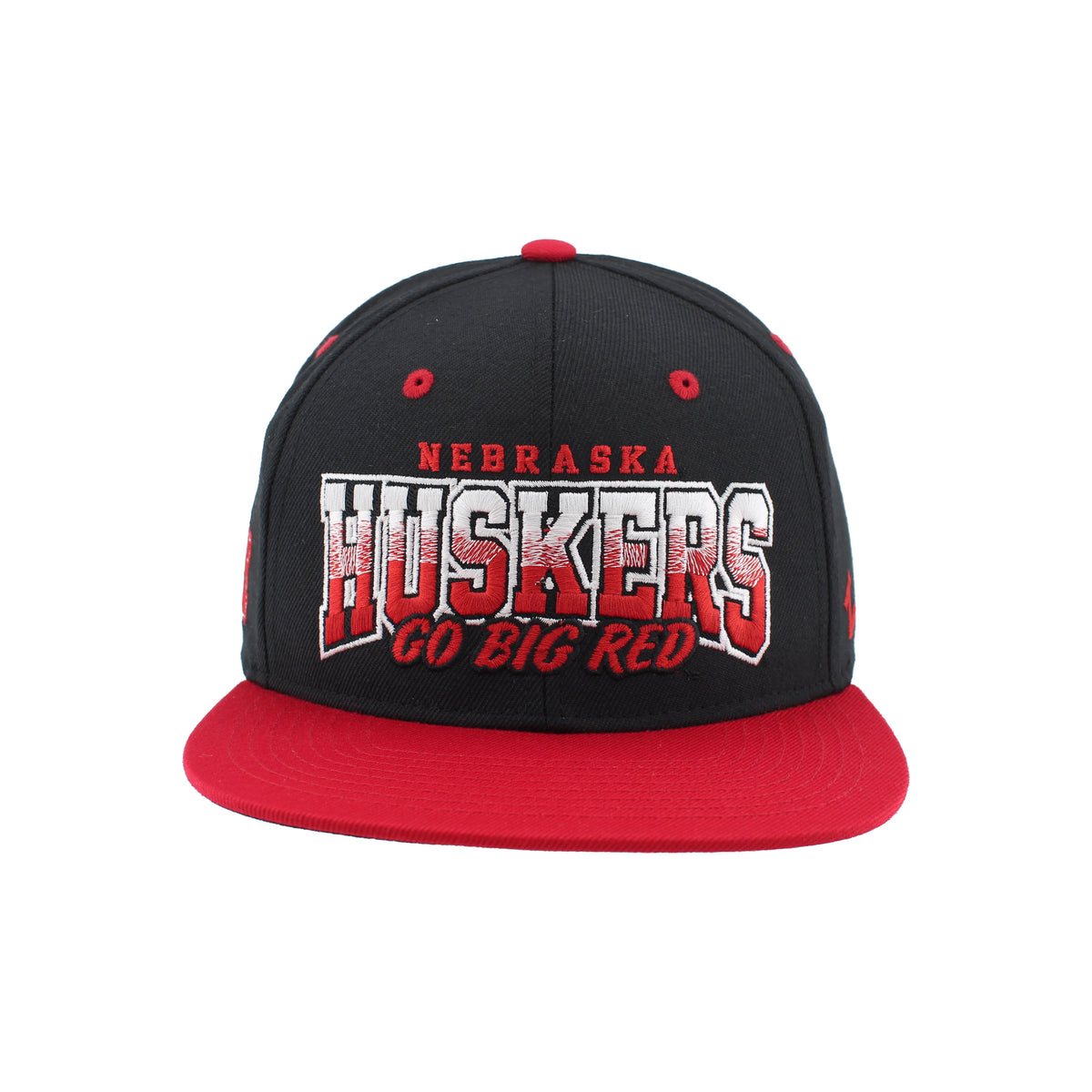 YOUTH Go Big Red Fight Hat, Flat Bill, Snapback - Nebraska Cornhuskers