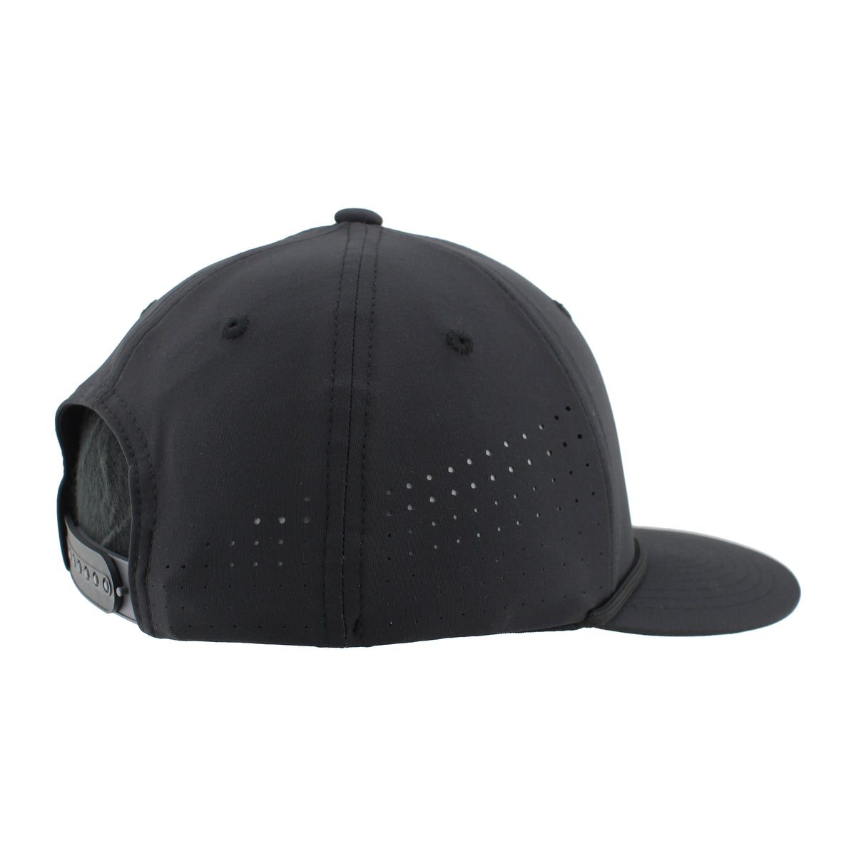 Rubber Black and White Herbie Patch Rope Hat, Pre-Curved Bill, Snapback - Nebraska Cornhuskers