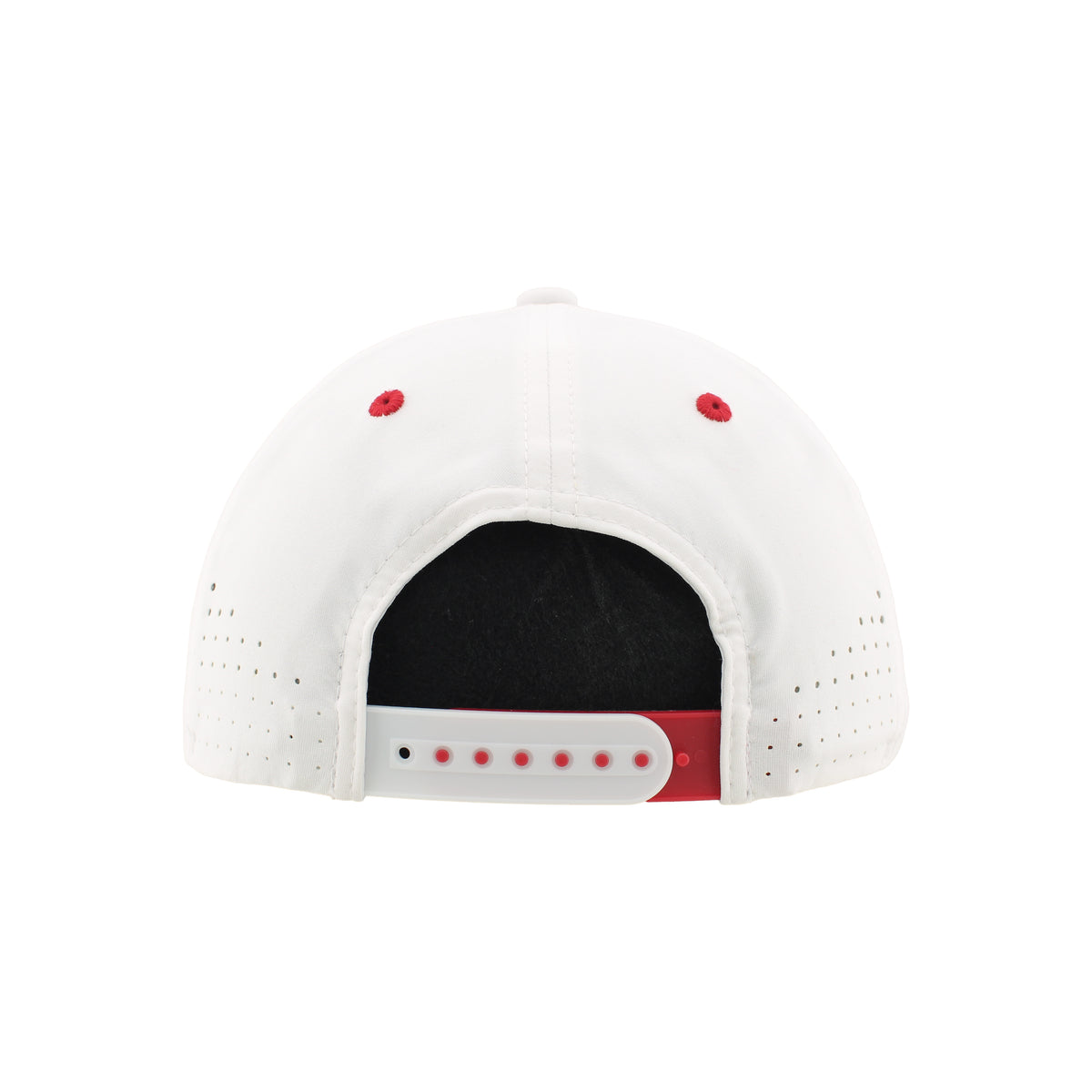 Structured 5-Panel Red and White Rope Hat, Pre-Curved Bill, Snapback - Nebraska Cornhuskers