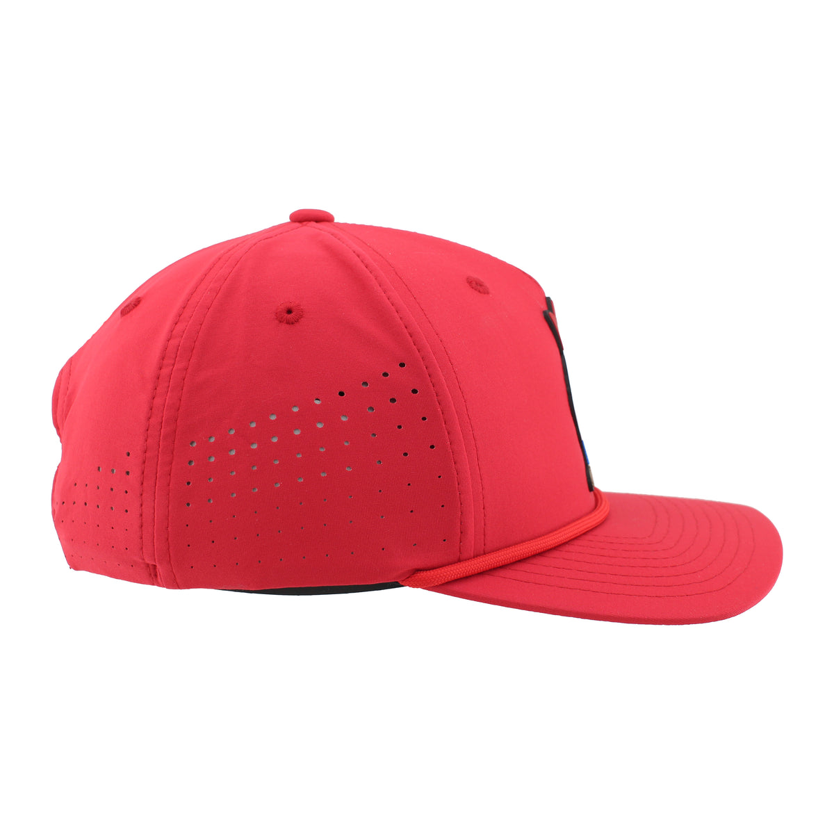 Rubber Red Herbie Patch Rope Hat, Pre-Curved Bill, Snapback - Nebraska Cornhuskers