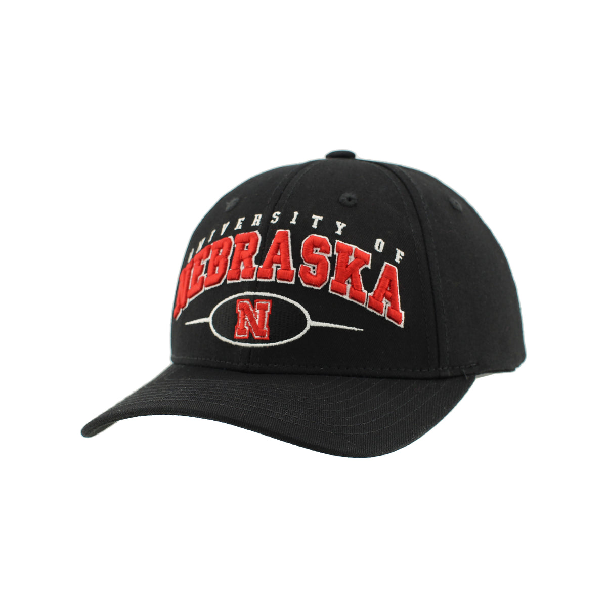 Twill Embroidered University Cotton Hat, Pre-Curved Bill, Snapback - Nebraska Cornhuskers
