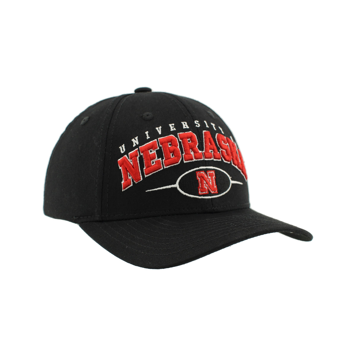 Twill Embroidered University Cotton Hat, Pre-Curved Bill, Snapback - Nebraska Cornhuskers