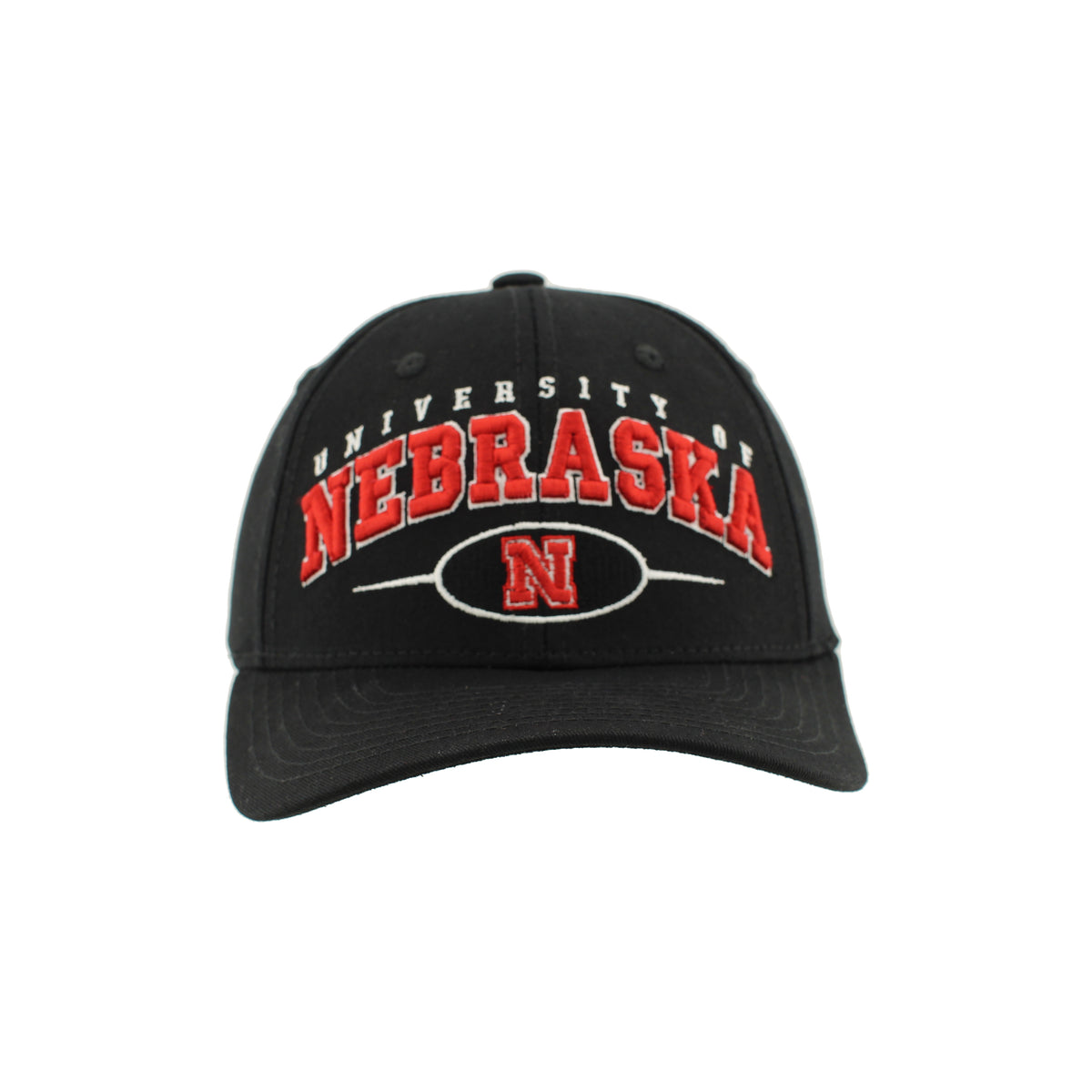 Twill Embroidered University Cotton Hat, Pre-Curved Bill, Snapback - Nebraska Cornhuskers