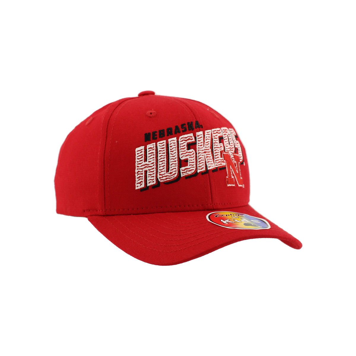 YOUTH Zephyr Zig-Zag Hat, Curved Bill, Strapback - Nebraska Cornhuskers