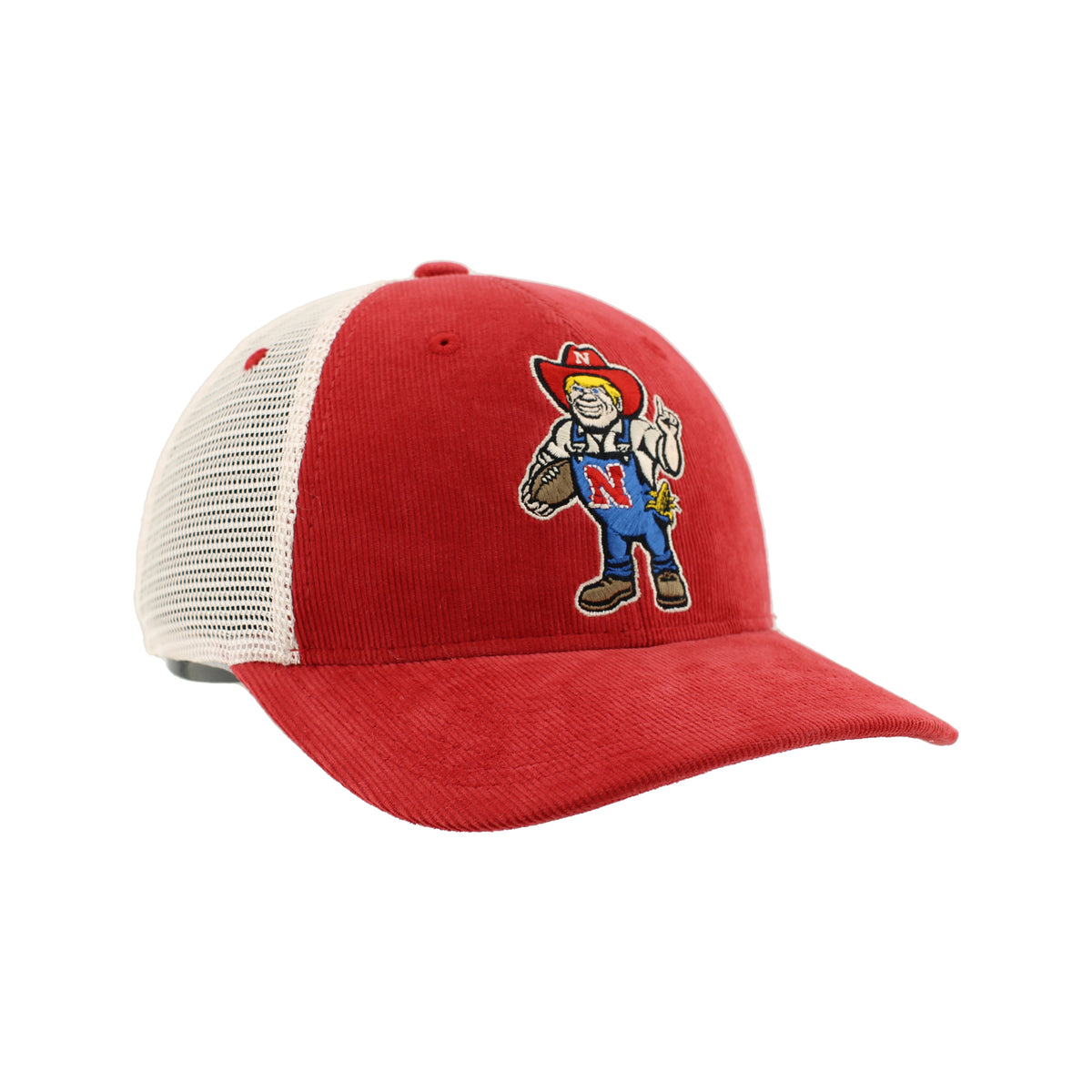 Corduroy Herbie Trucker Hat, Pre-Curved Bill, Snapback - Nebraska Cornhuskers