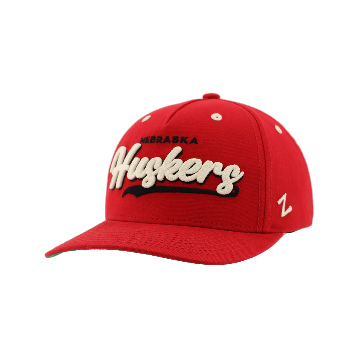 Twill Embroidered Huskers Cotton Hat, Pre-Curved Bill, Snapback - Nebraska Cornhuskers