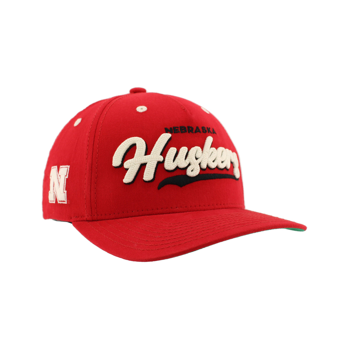 Twill Embroidered Huskers Cotton Hat, Pre-Curved Bill, Snapback - Nebraska Cornhuskers