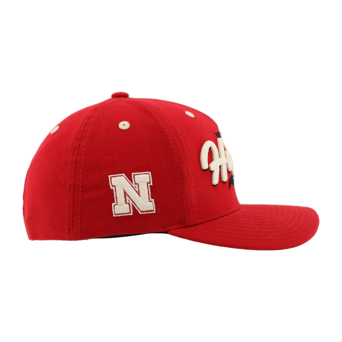 Twill Embroidered Huskers Cotton Hat, Pre-Curved Bill, Snapback - Nebraska Cornhuskers